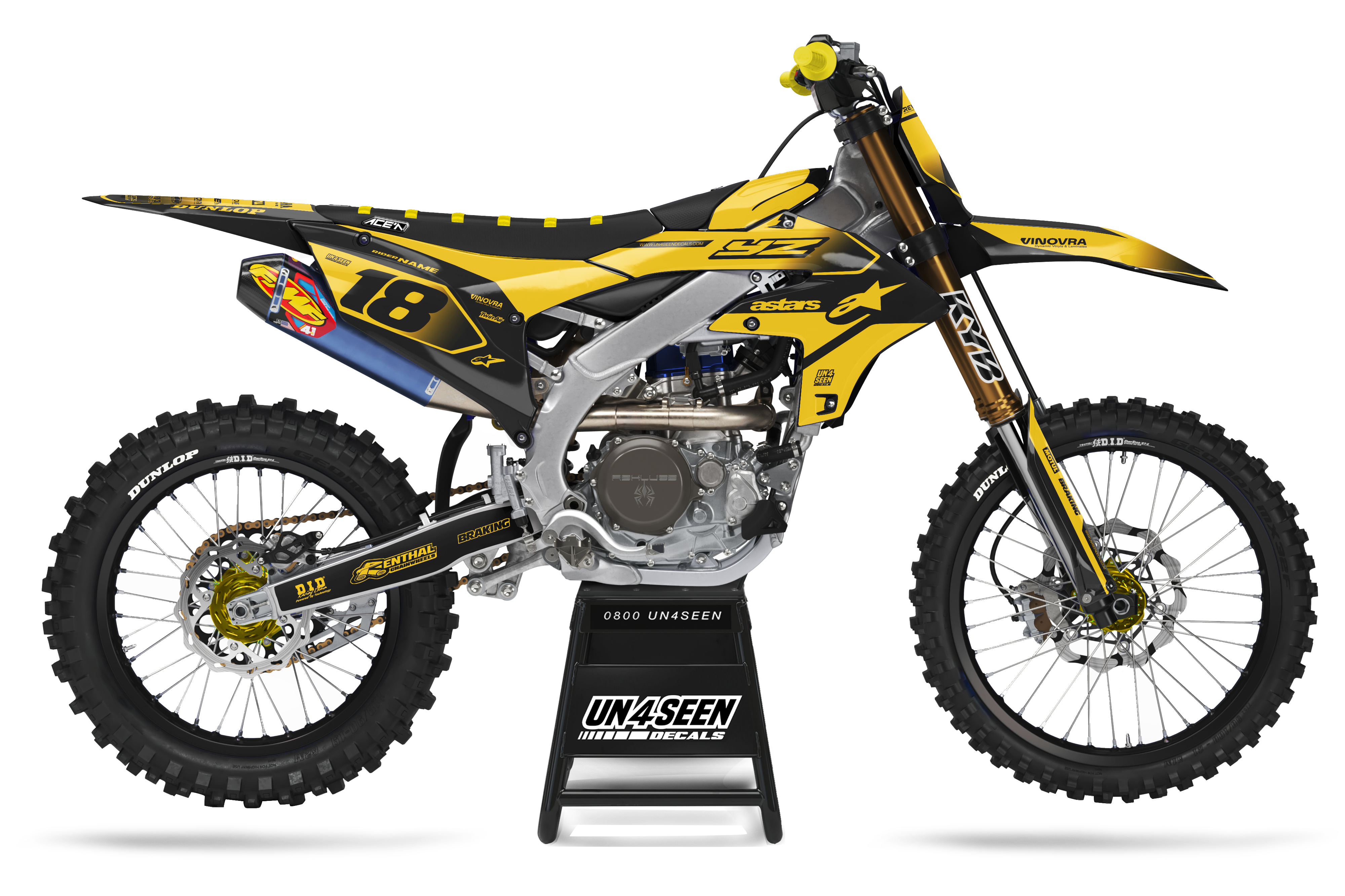 Yamaha Graphics Kit - Racer Riway Yellow