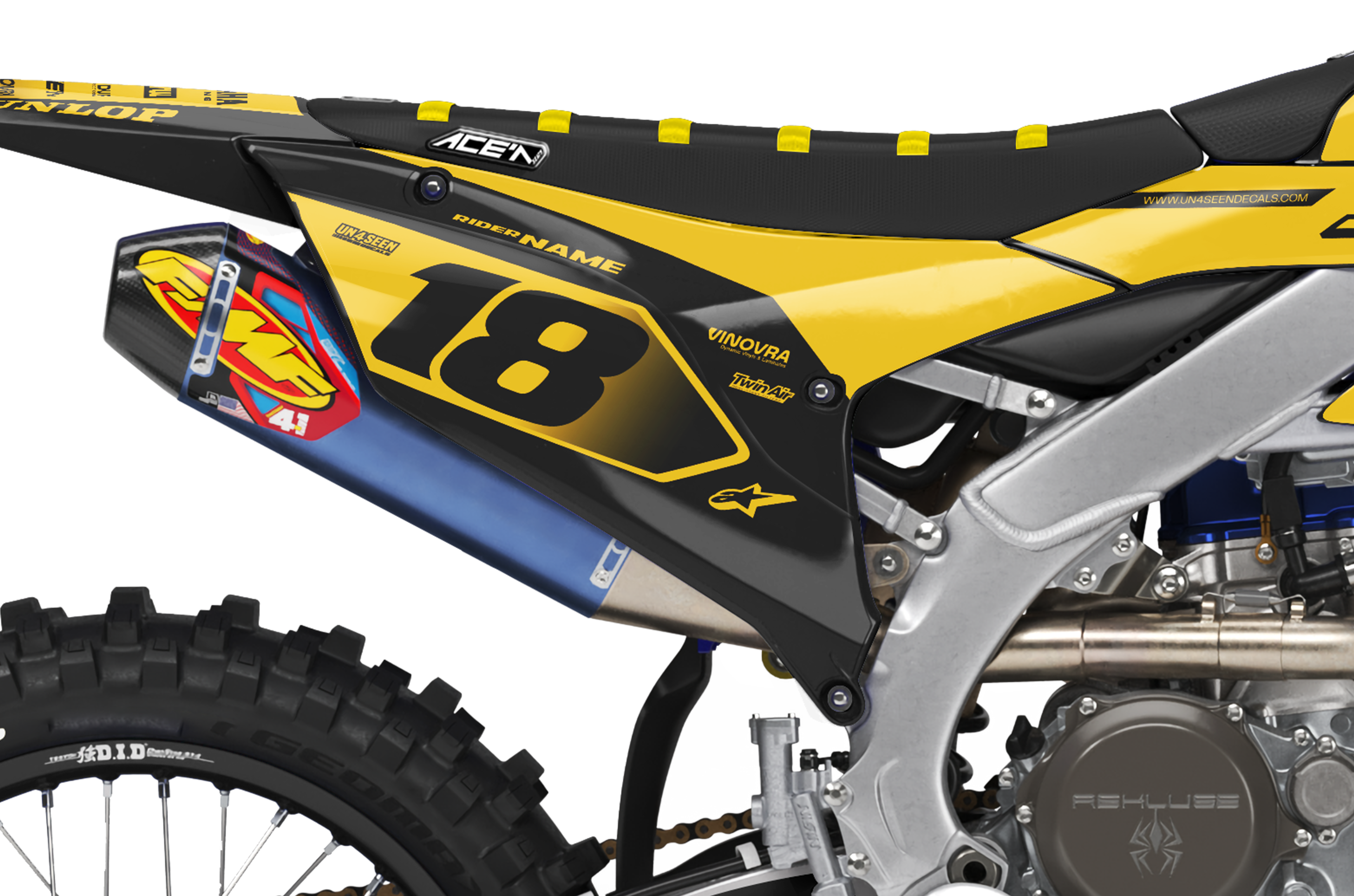 Yamaha Graphics Kit - Racer Riway Yellow