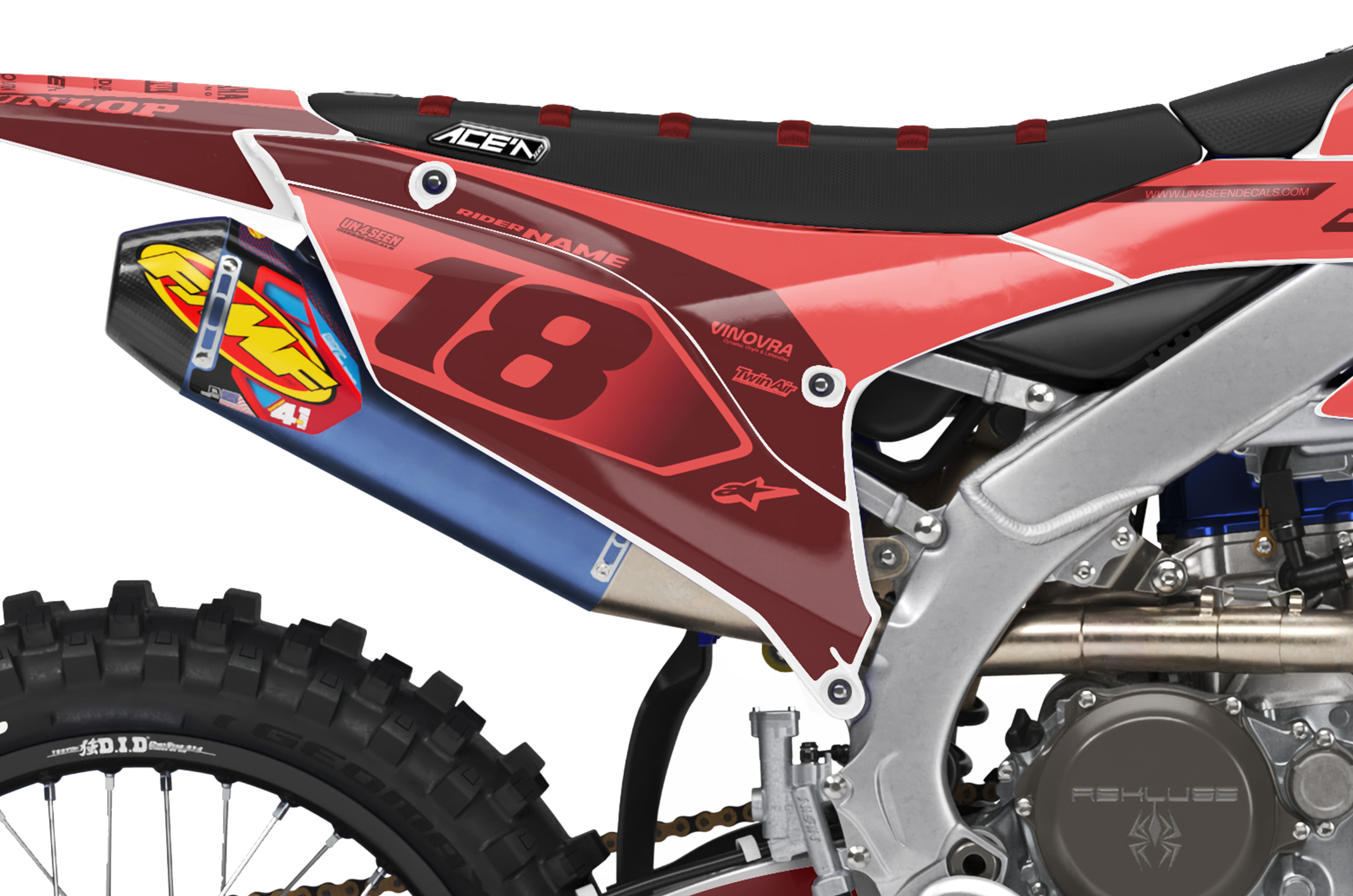 Yamaha Graphics Kit - Racer Riway Peach