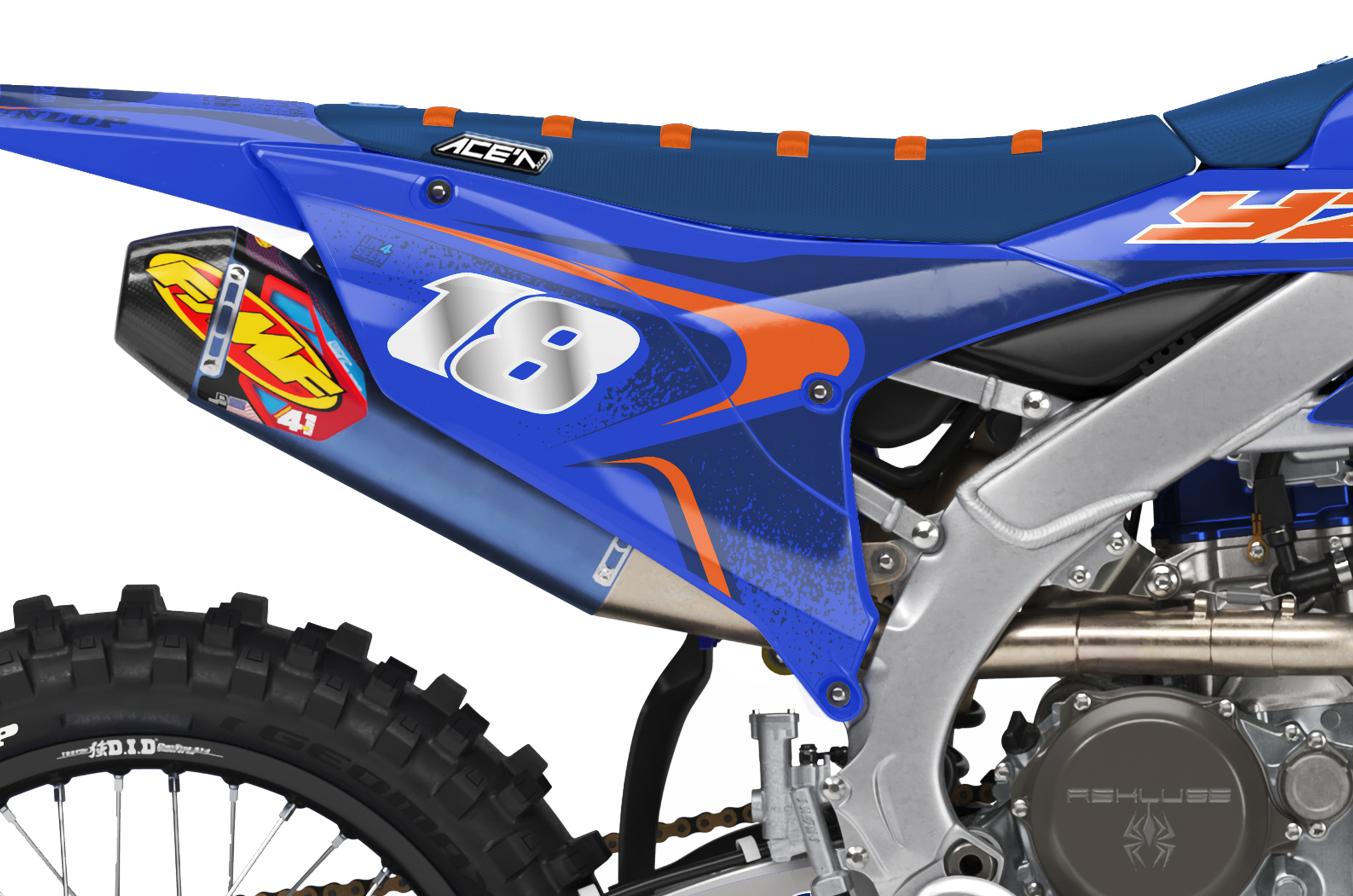 Yamaha Graphics Kit - Techstar Nomur Orange Blue