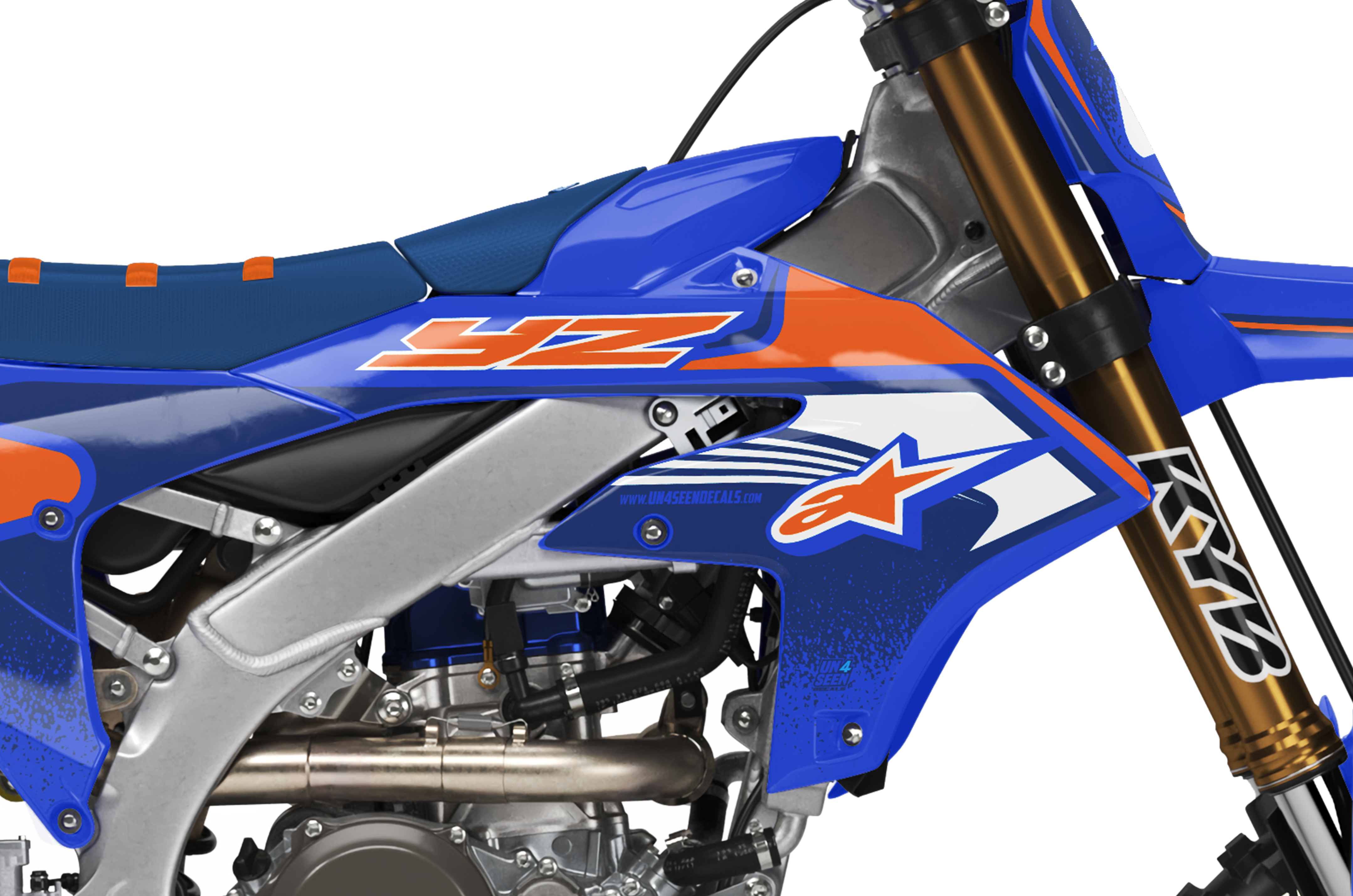 Yamaha Graphics Kit - Techstar Nomur Orange Blue
