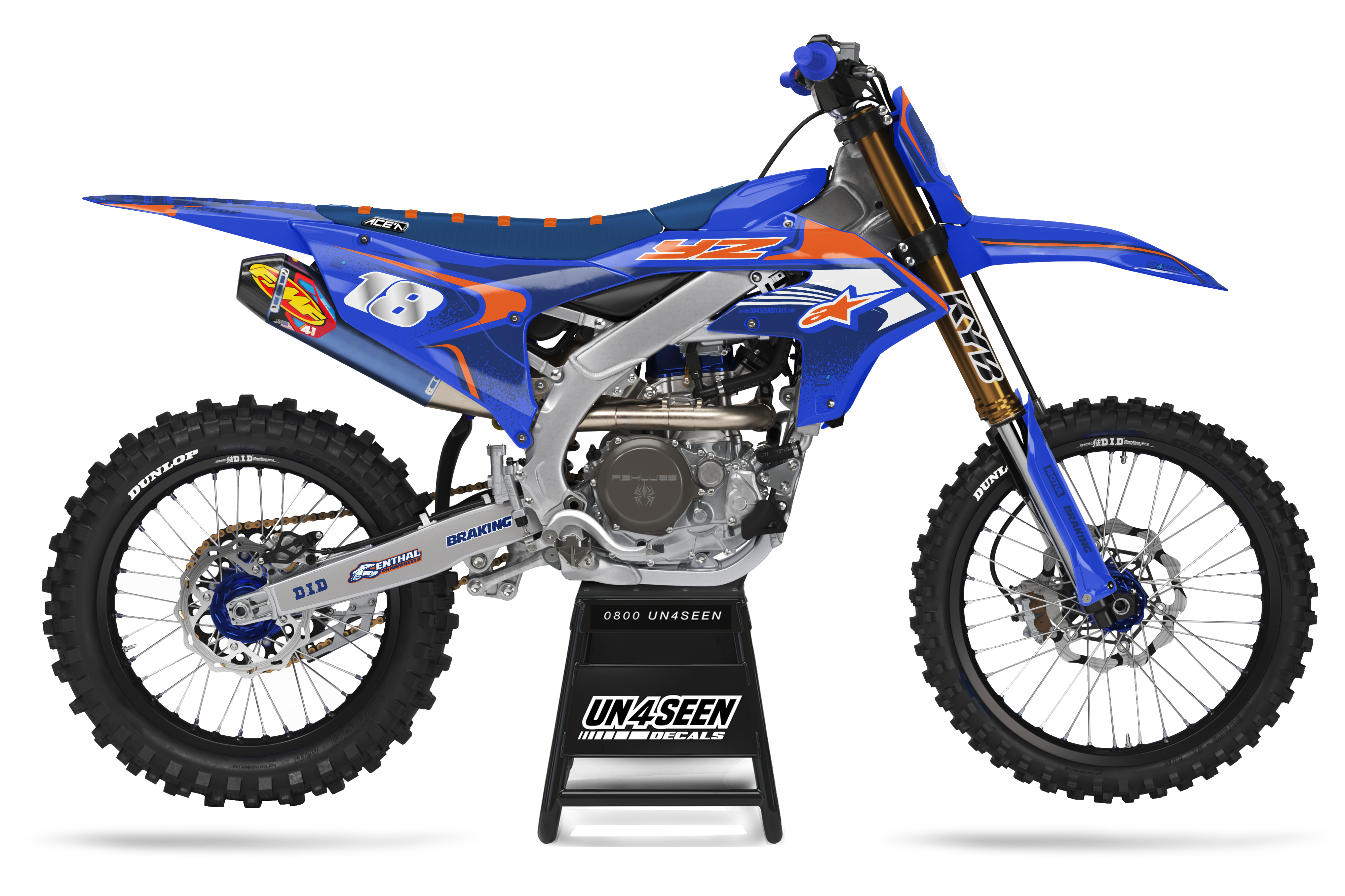 Yamaha Graphics Kit - Techstar Nomur Orange Blue