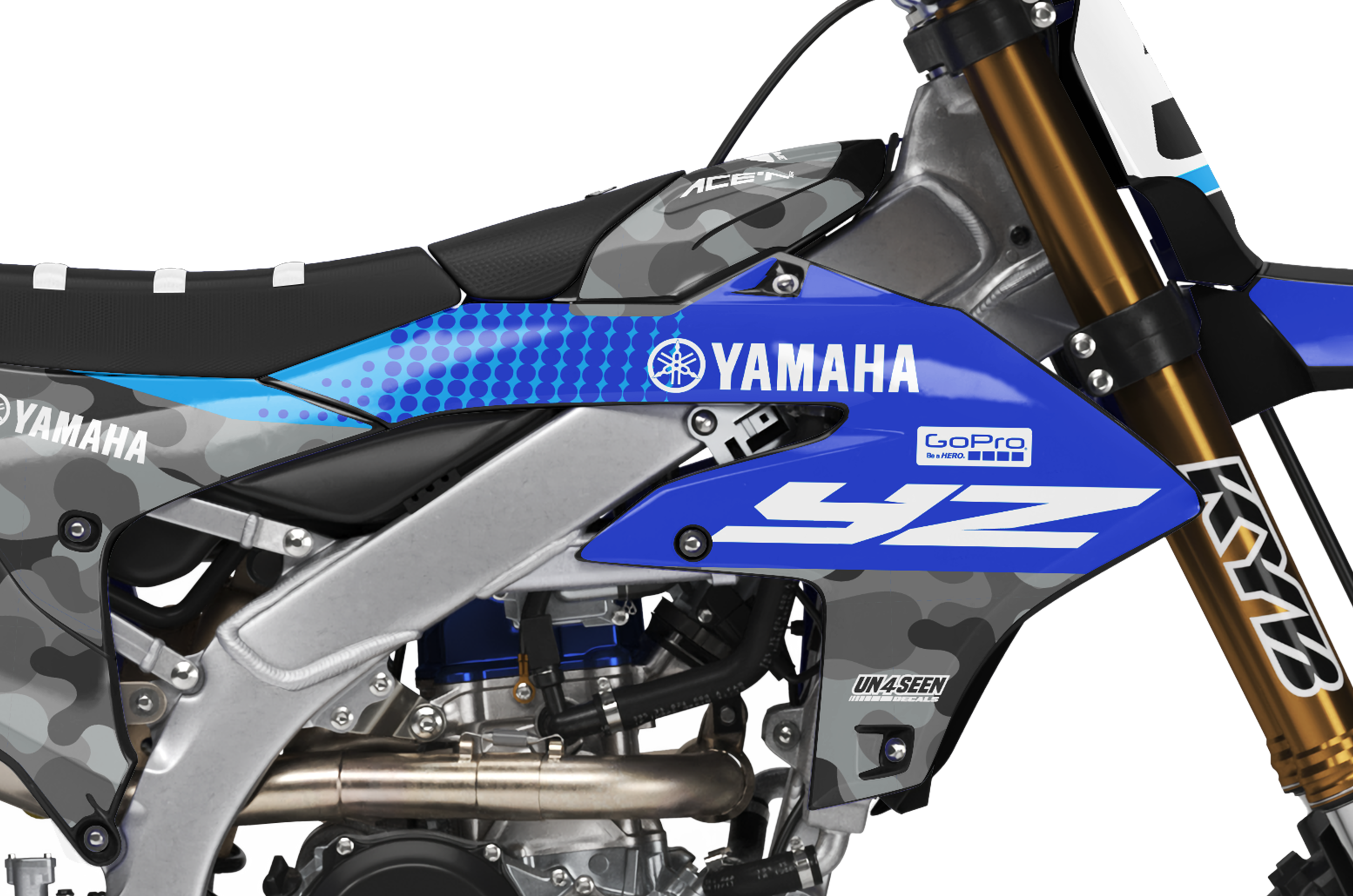 Yamaha Graphics Kit - Camo D Blue
