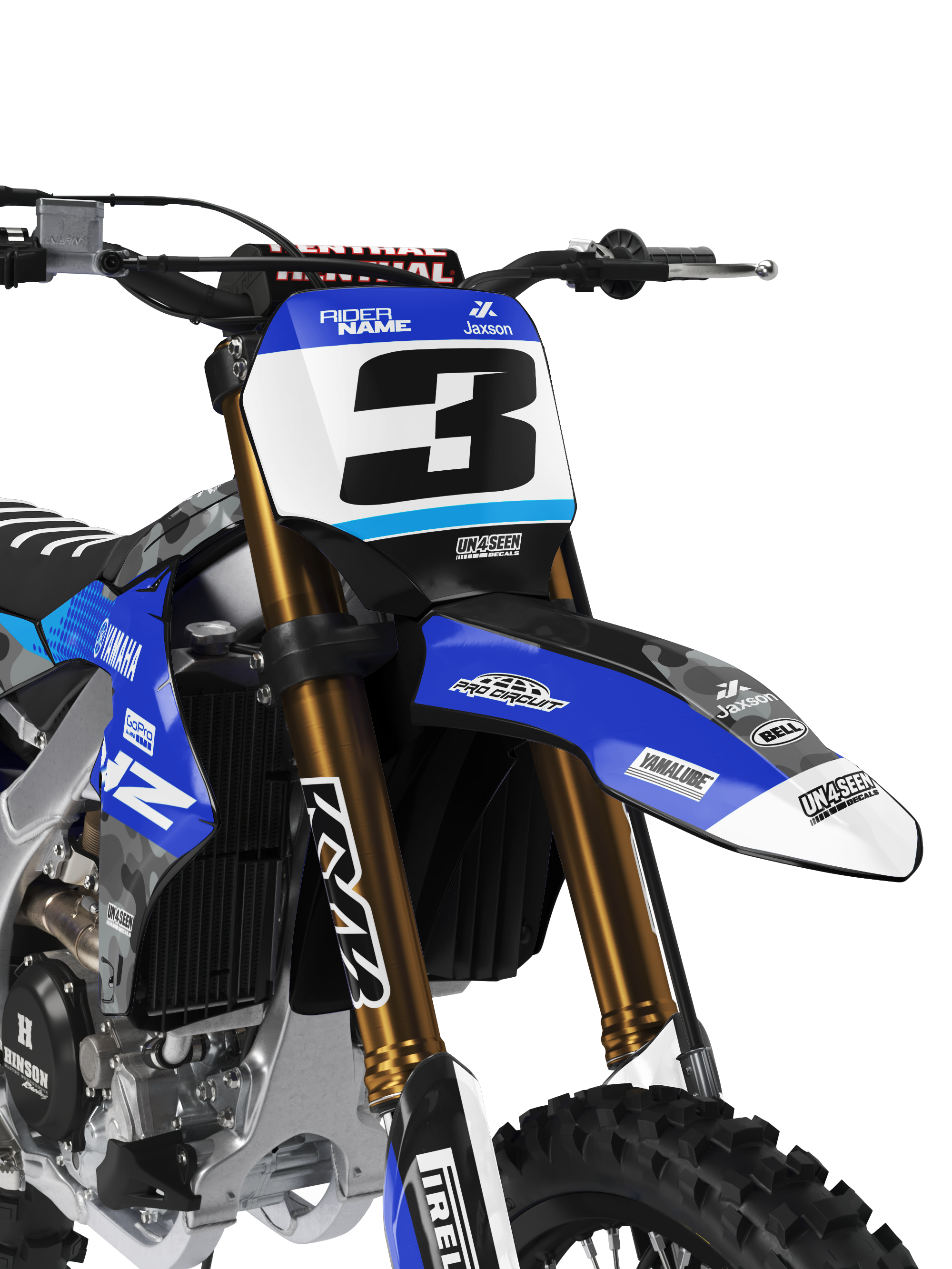 Yamaha Graphics Kit - Camo D Blue