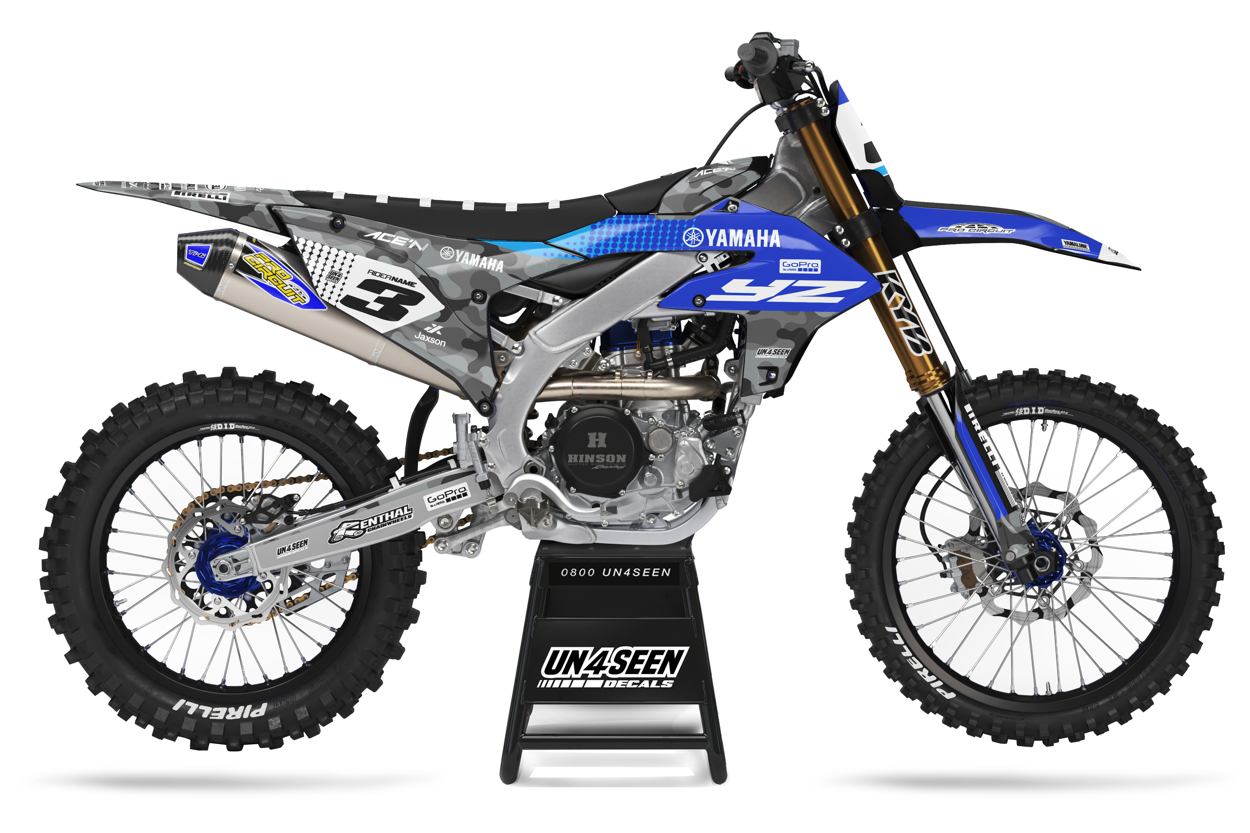 Yamaha Graphics Kit - Camo D Blue