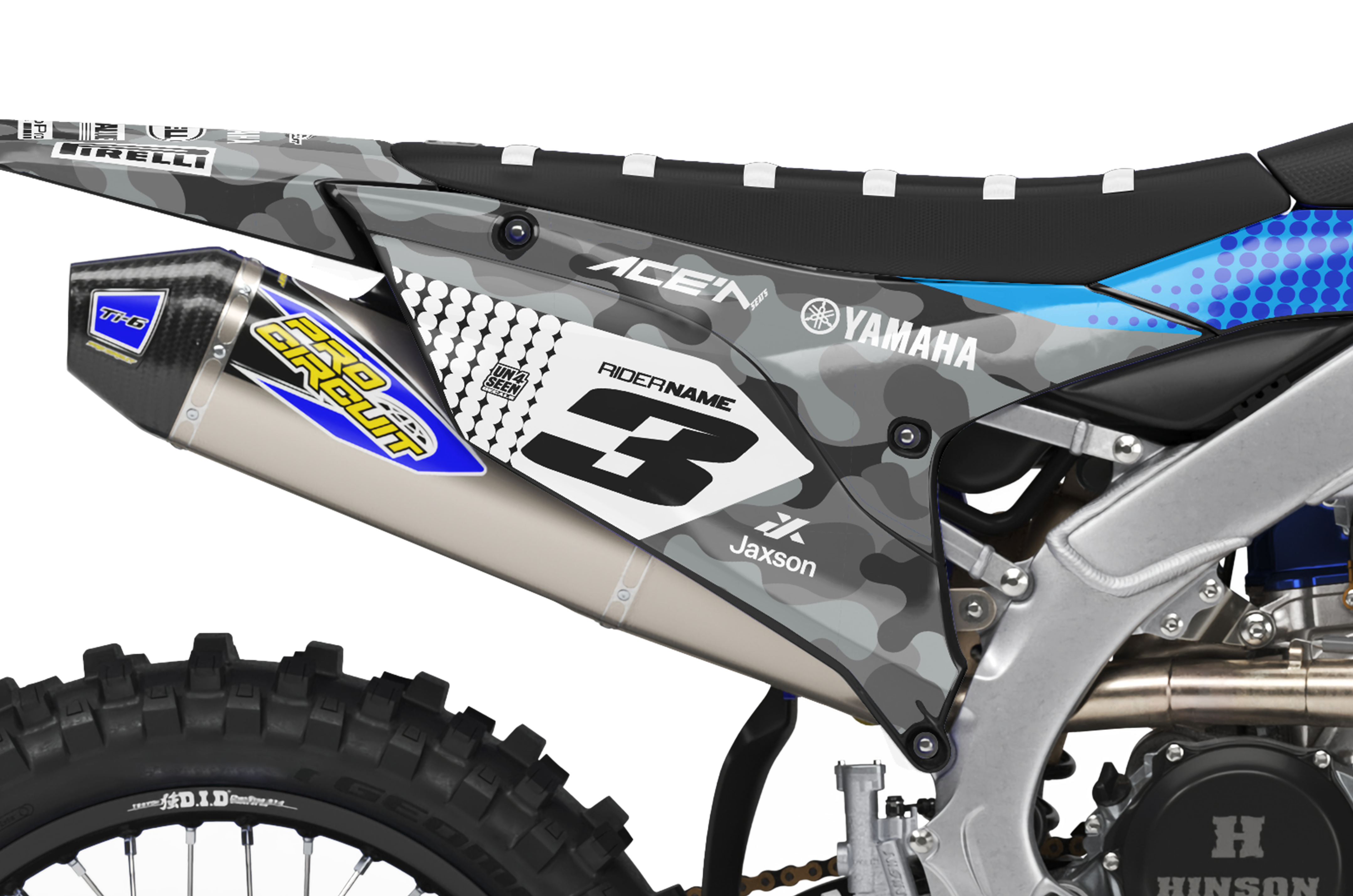 Yamaha Graphics Kit - Camo D Blue