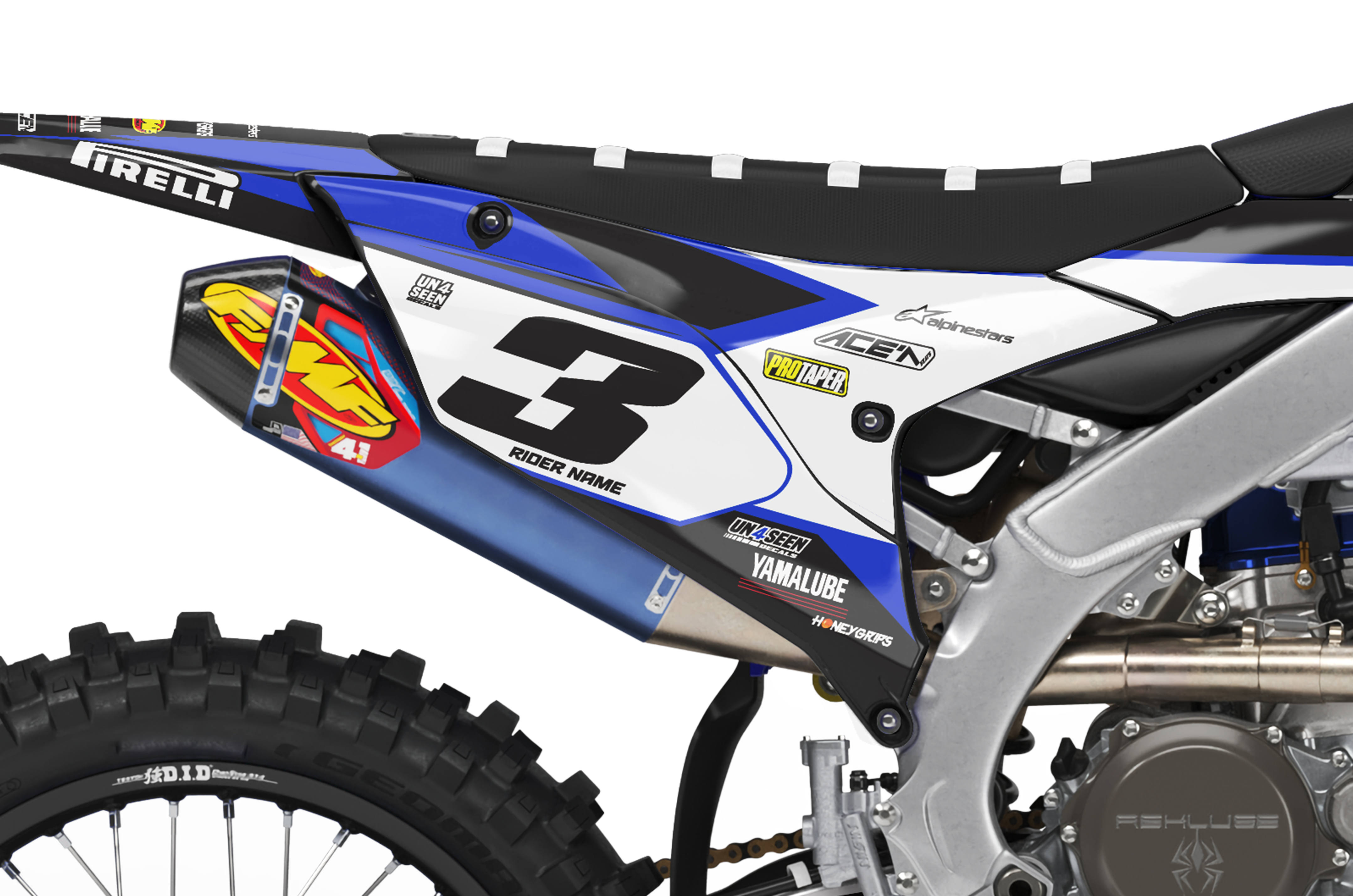 Yamaha Graphics Kit - Crooked Blue