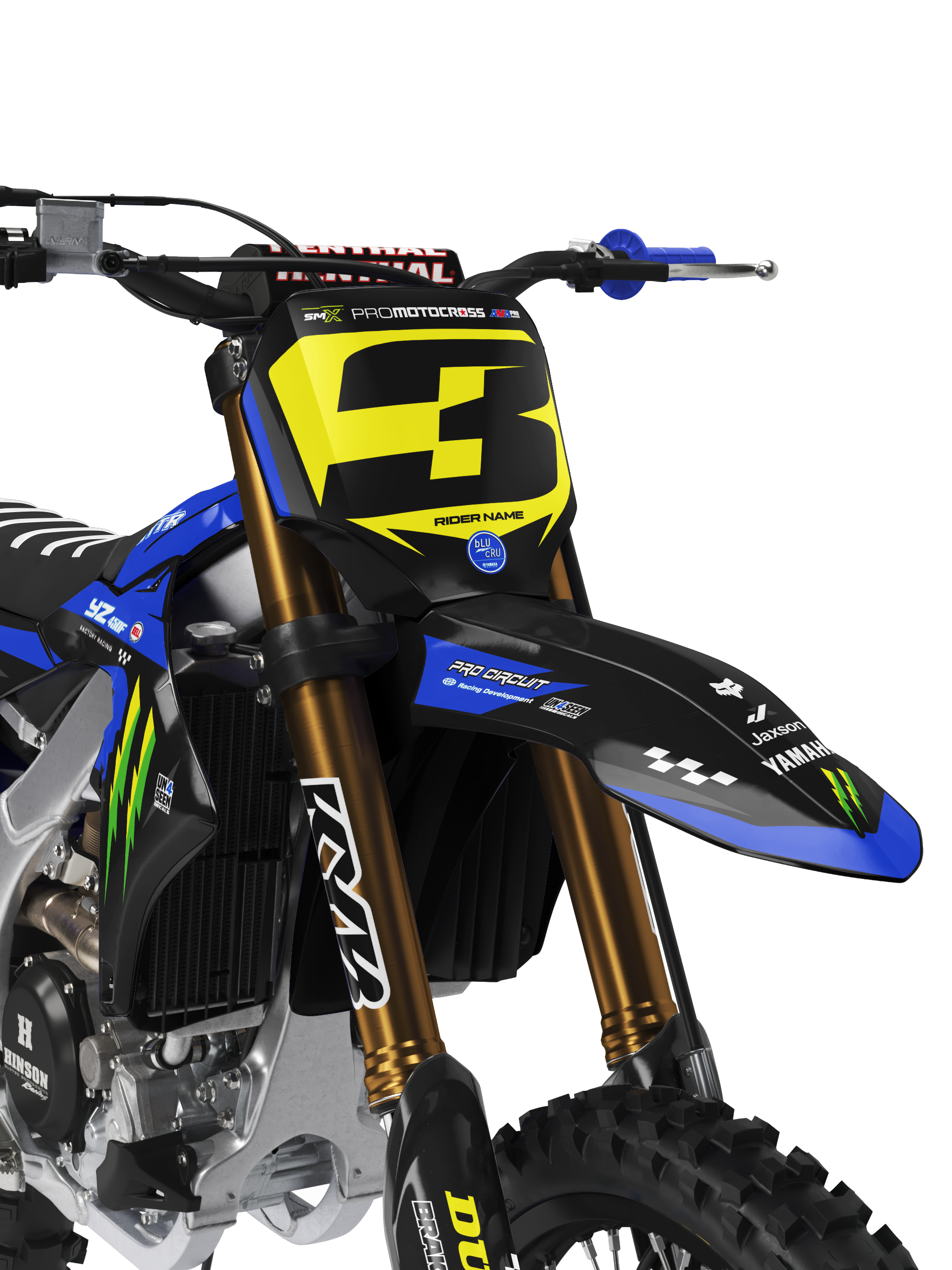 Yamaha Graphics Kit - Eli Race Kit Blue