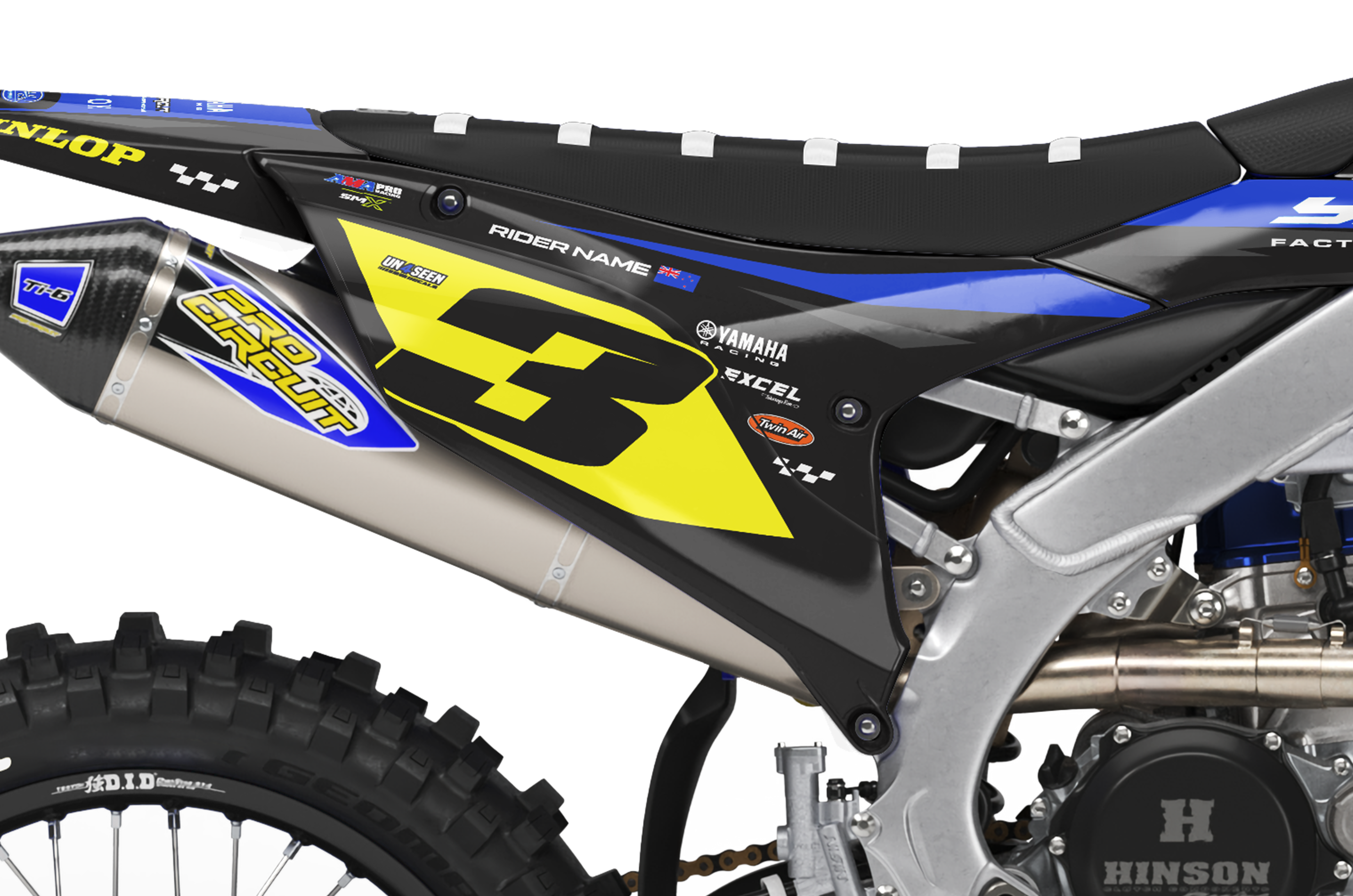 Yamaha Graphics Kit - Eli Race Kit Blue