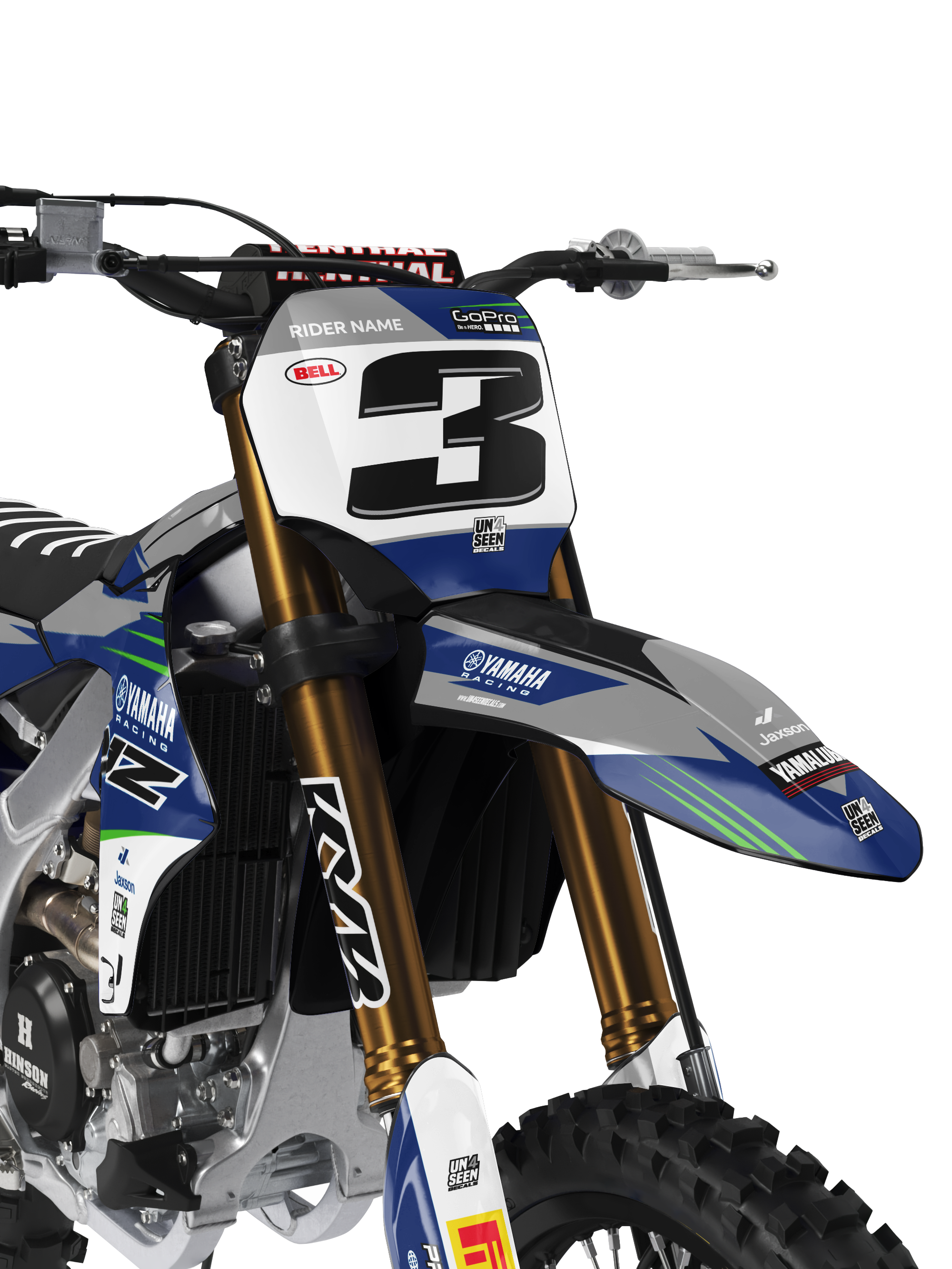 Yamaha Graphics Kit - Shard Navy Green