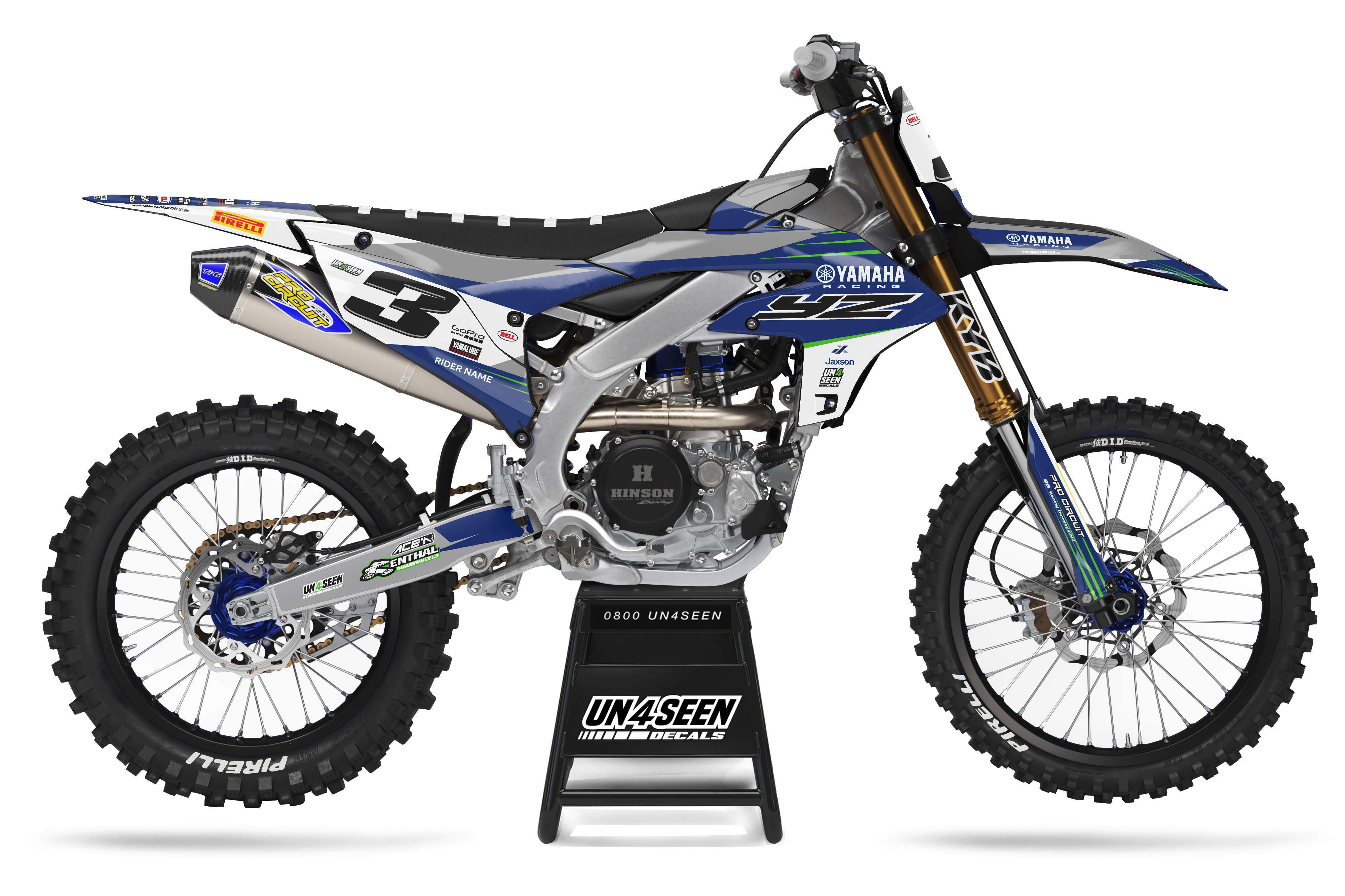Yamaha Graphics Kit - Shard Navy Green