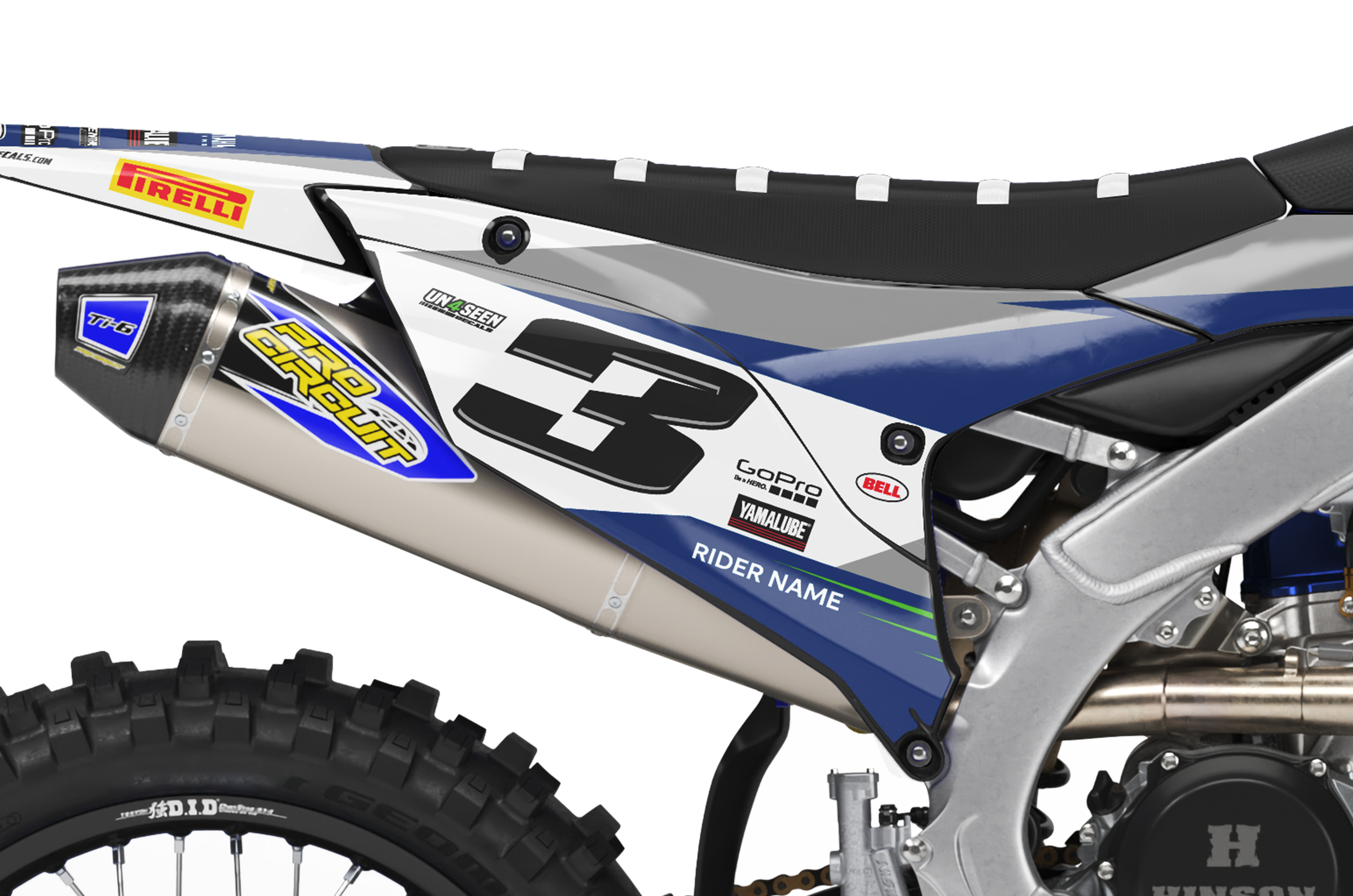 Yamaha Graphics Kit - Shard Navy Green