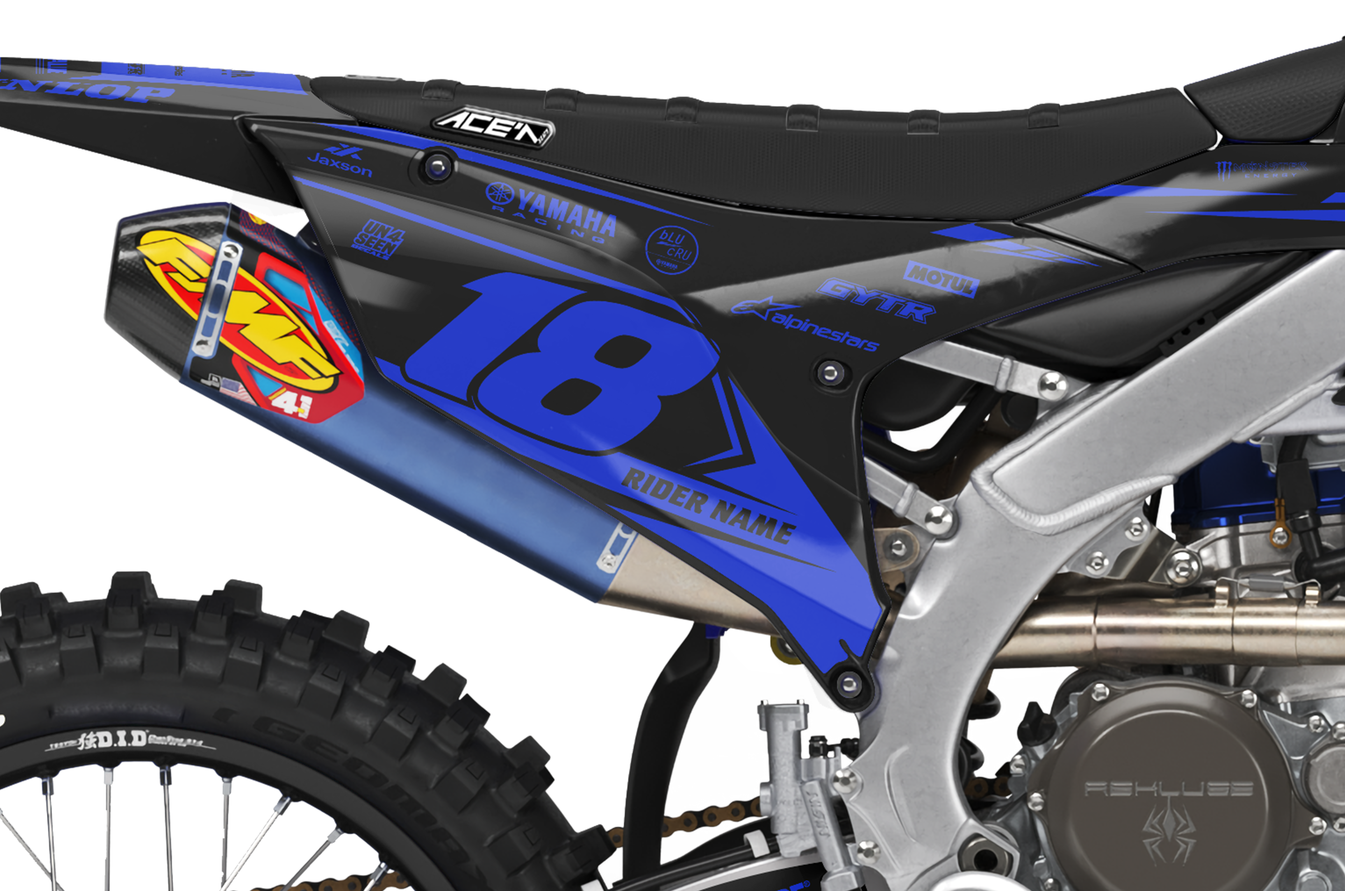 Yamaha Graphics Kit - Lubricate Blue