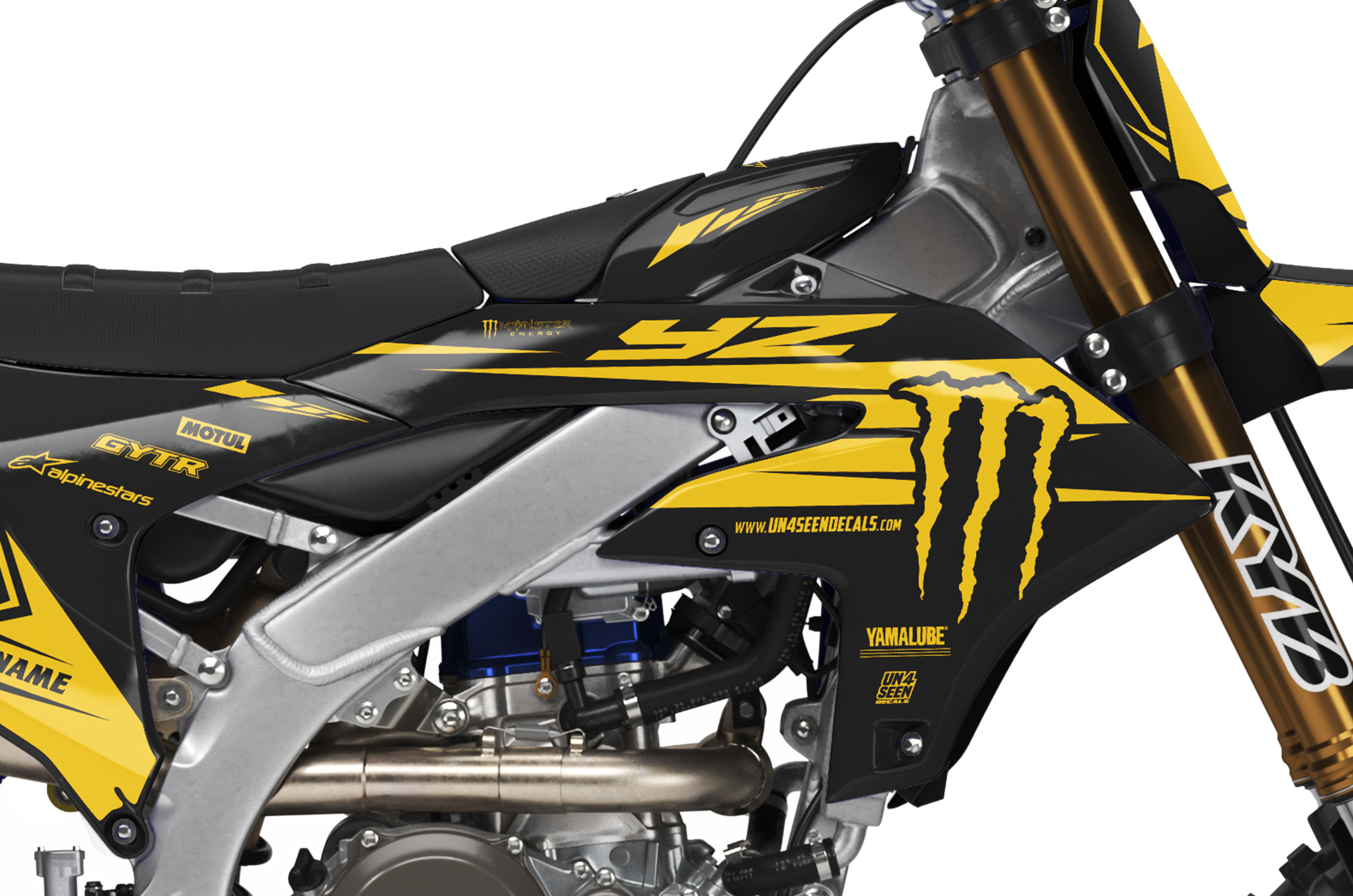 Yamaha Graphics Kit - Lubricate Yellow
