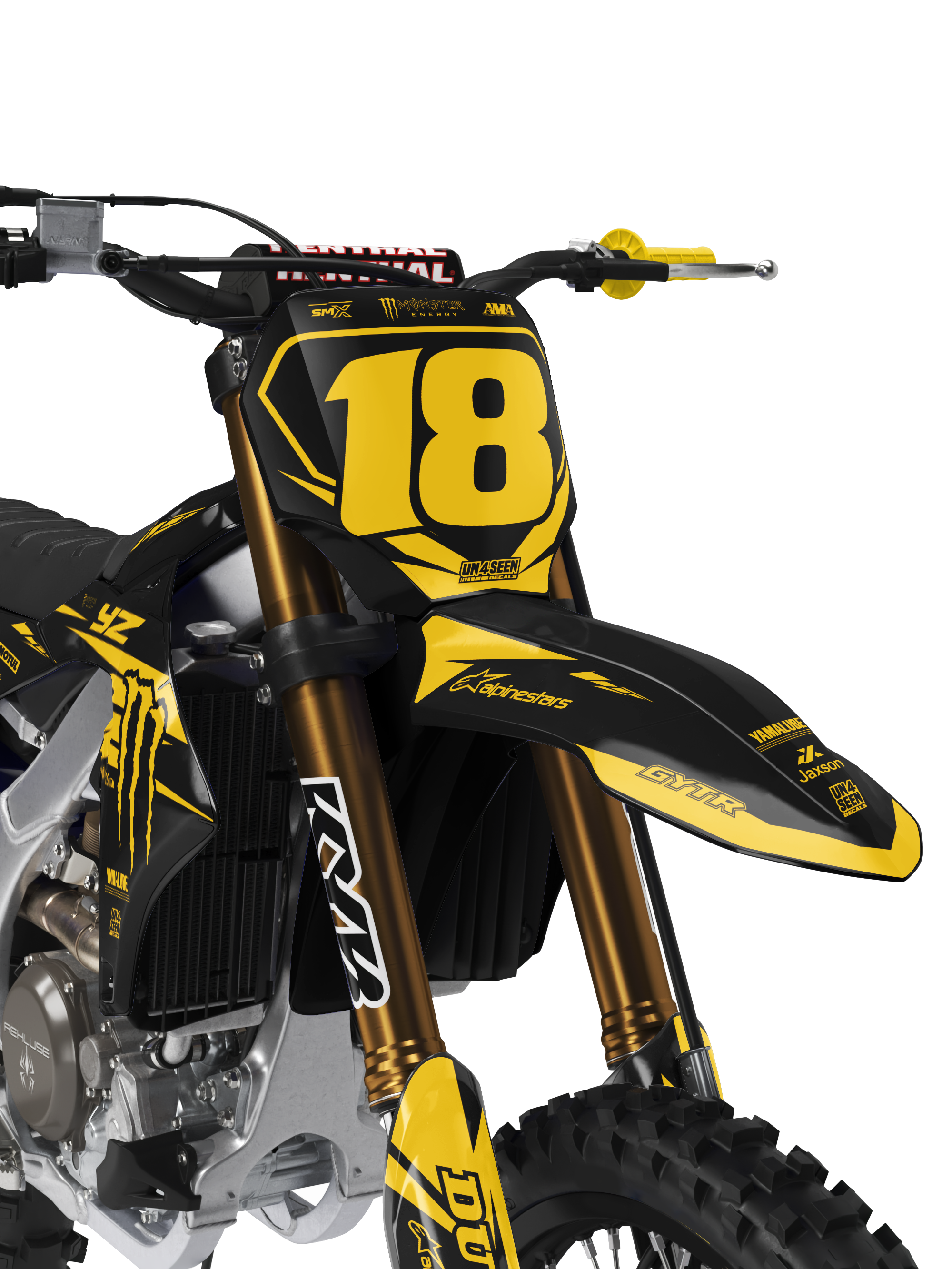 Yamaha Graphics Kit - Lubricate Yellow