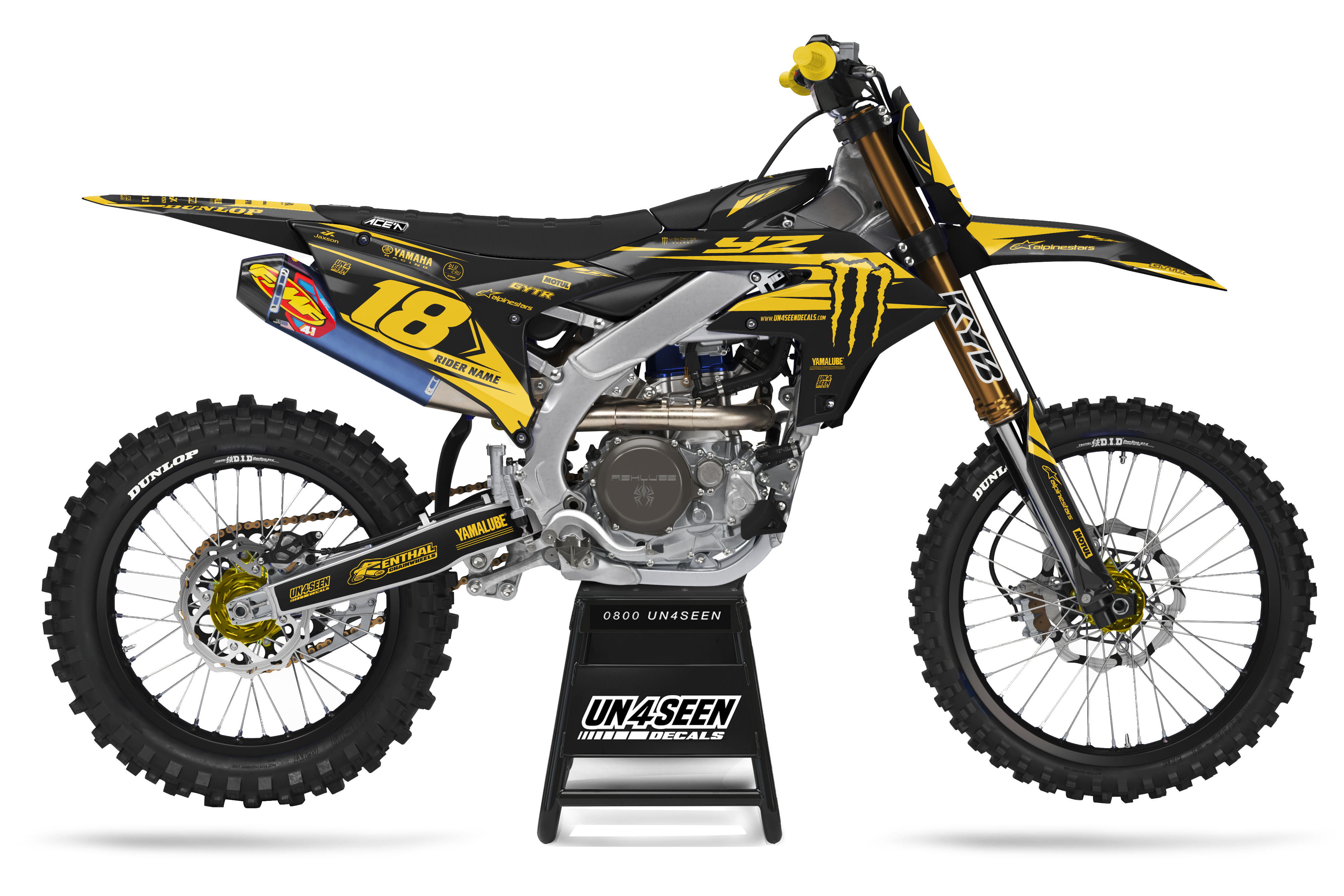 Yamaha Graphics Kit - Lubricate Yellow