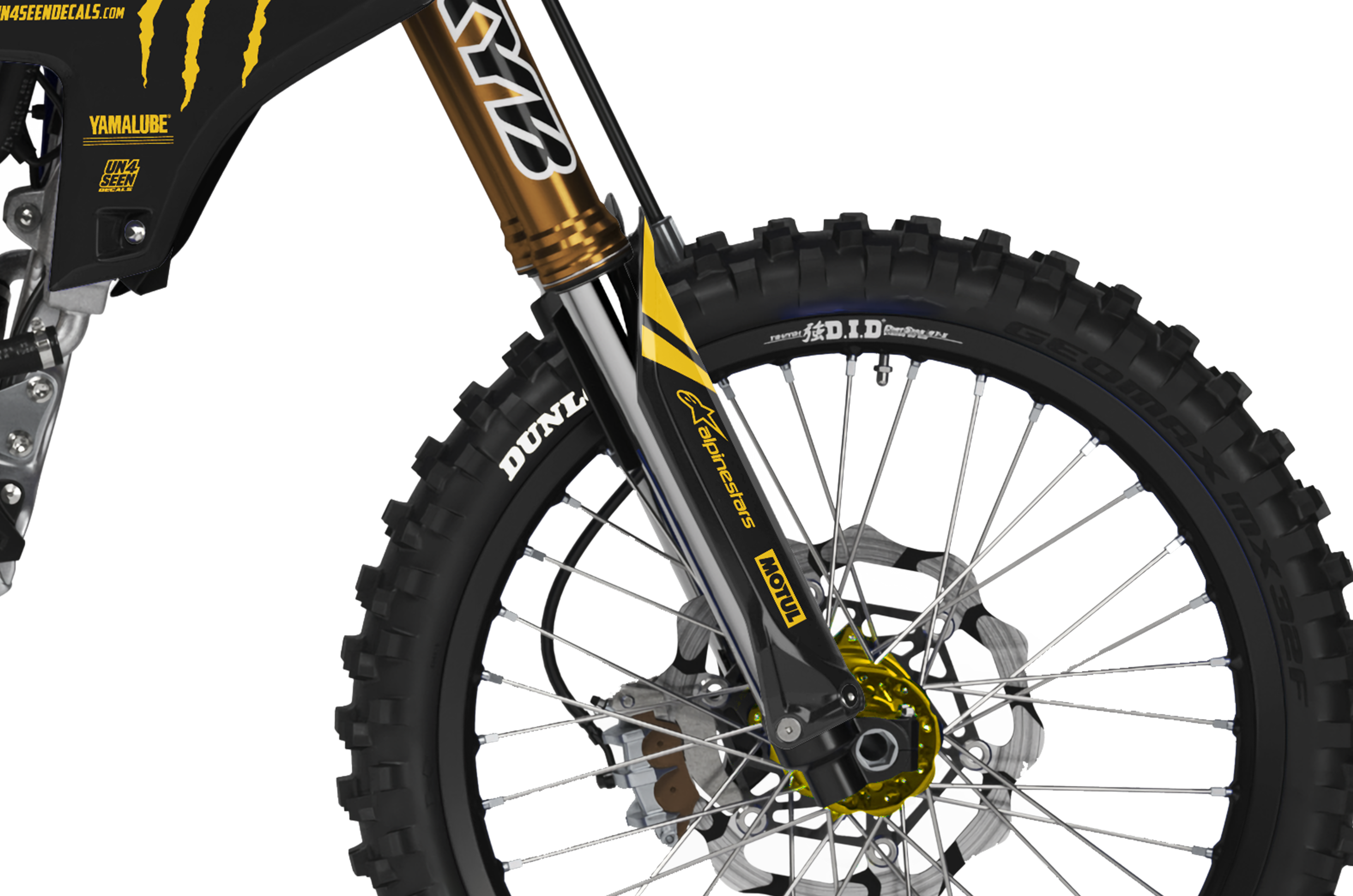 Yamaha Graphics Kit - Lubricate Yellow