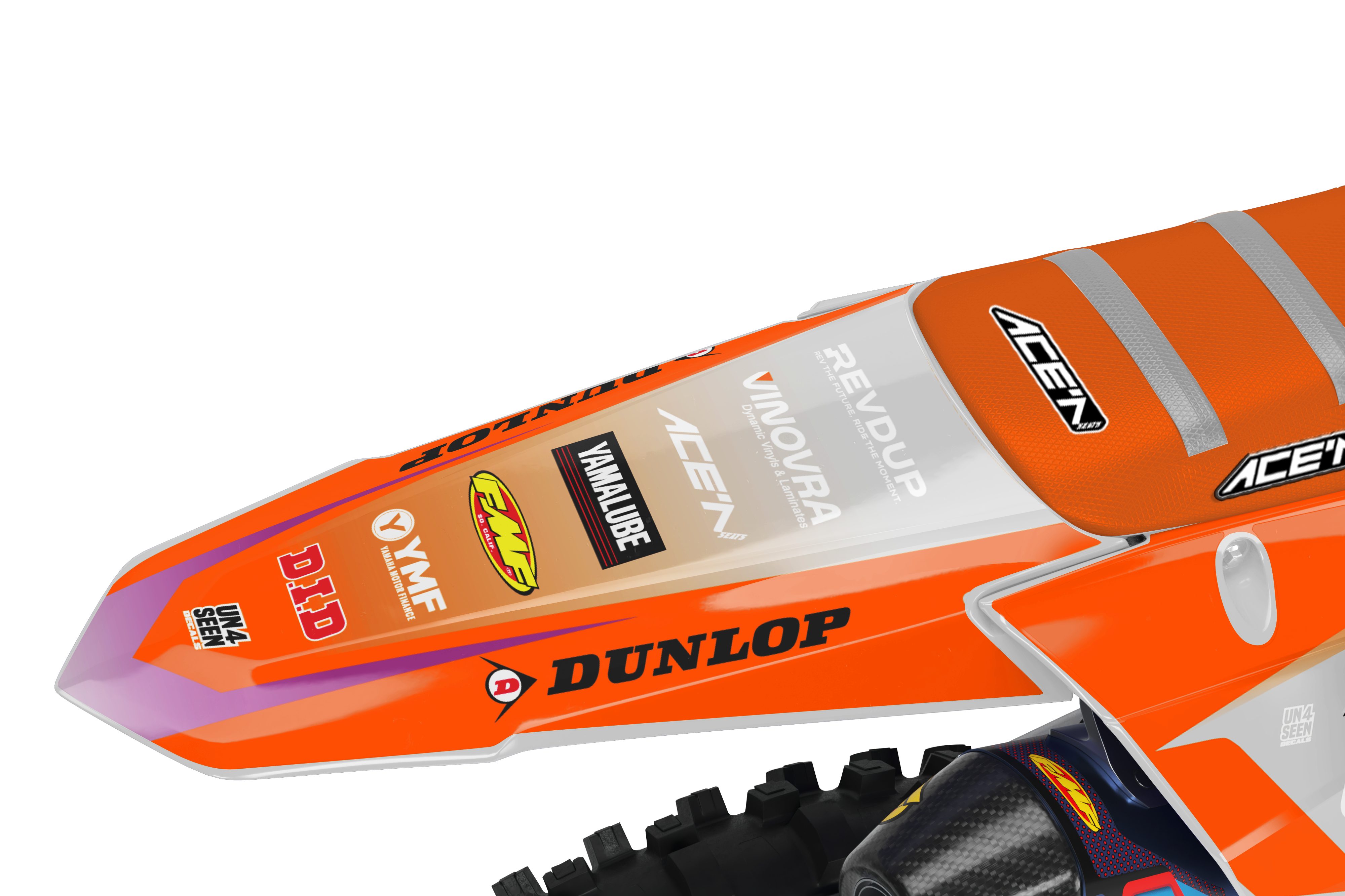 Yamaha Graphics Kit - Fluid Grey Orange