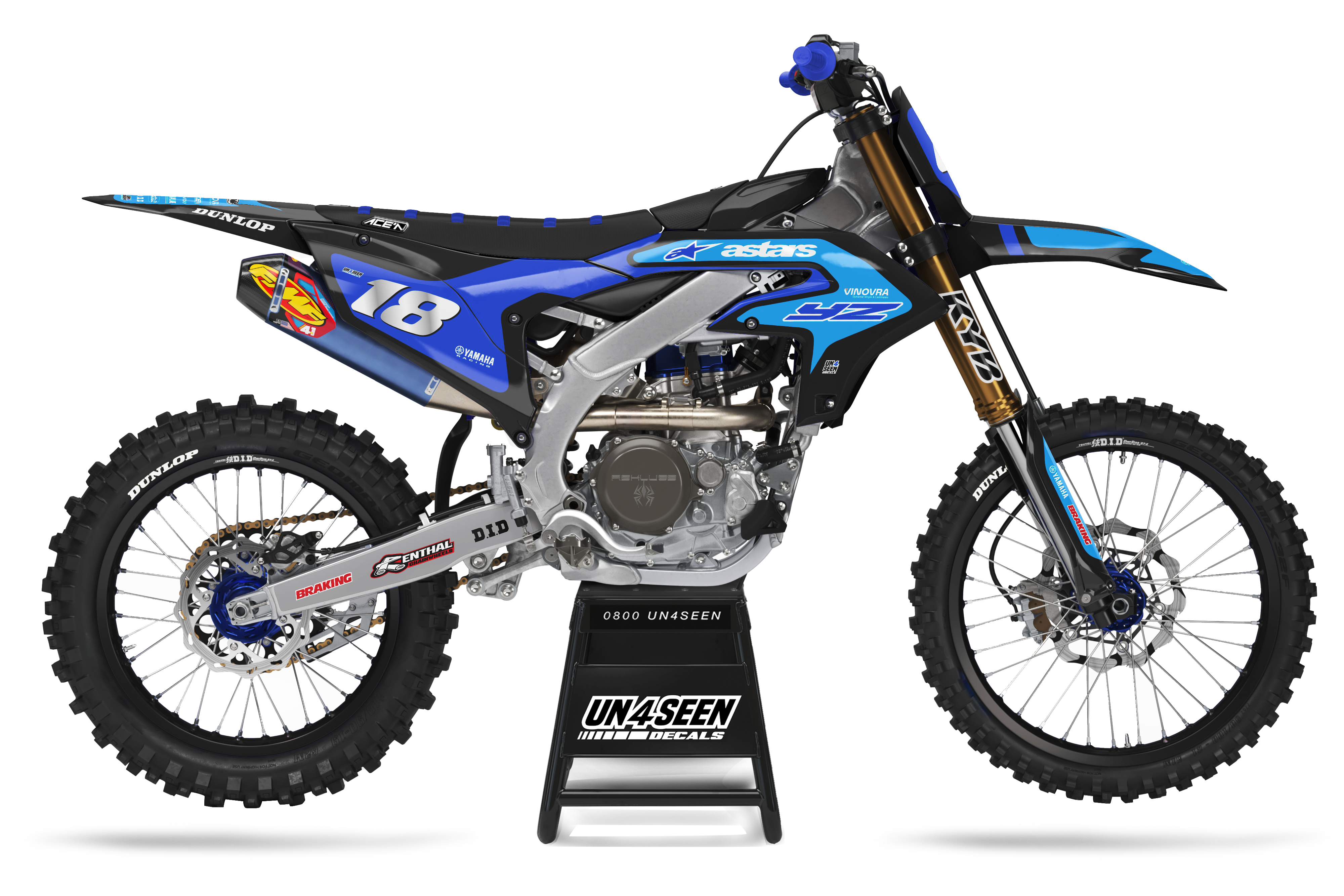 Yamaha Graphics Kit - Fluid Grid Blue