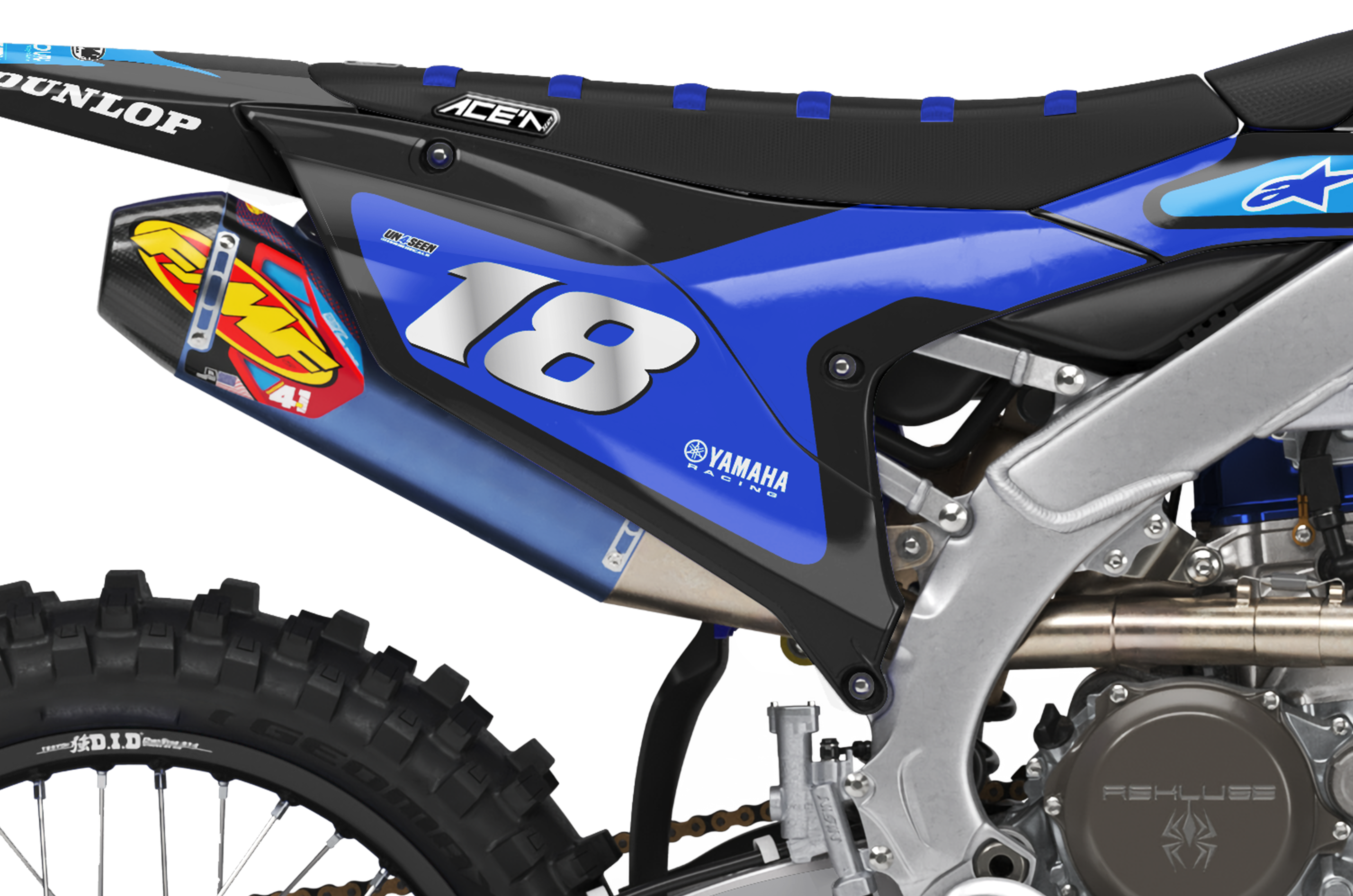 Yamaha Graphics Kit - Fluid Grid Blue