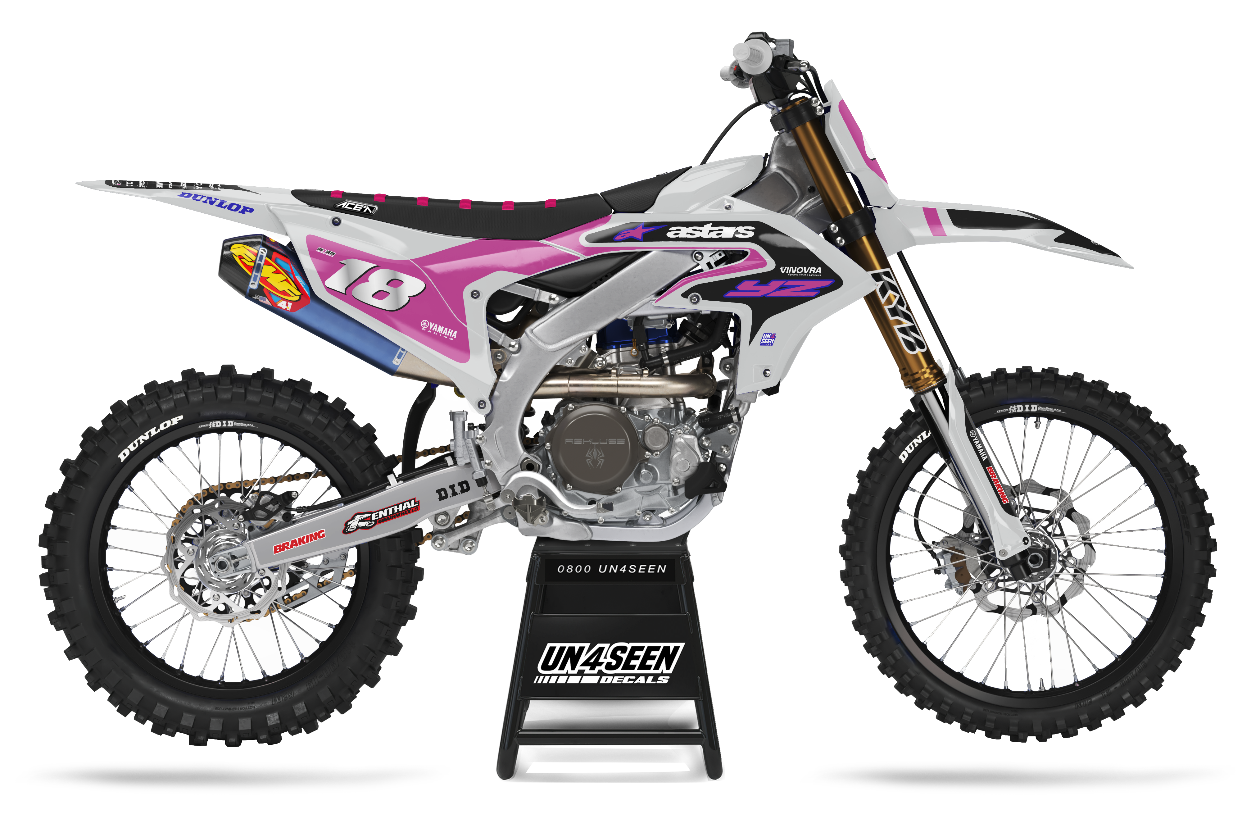 Yamaha Graphics Kit - Fluid Grid Pink