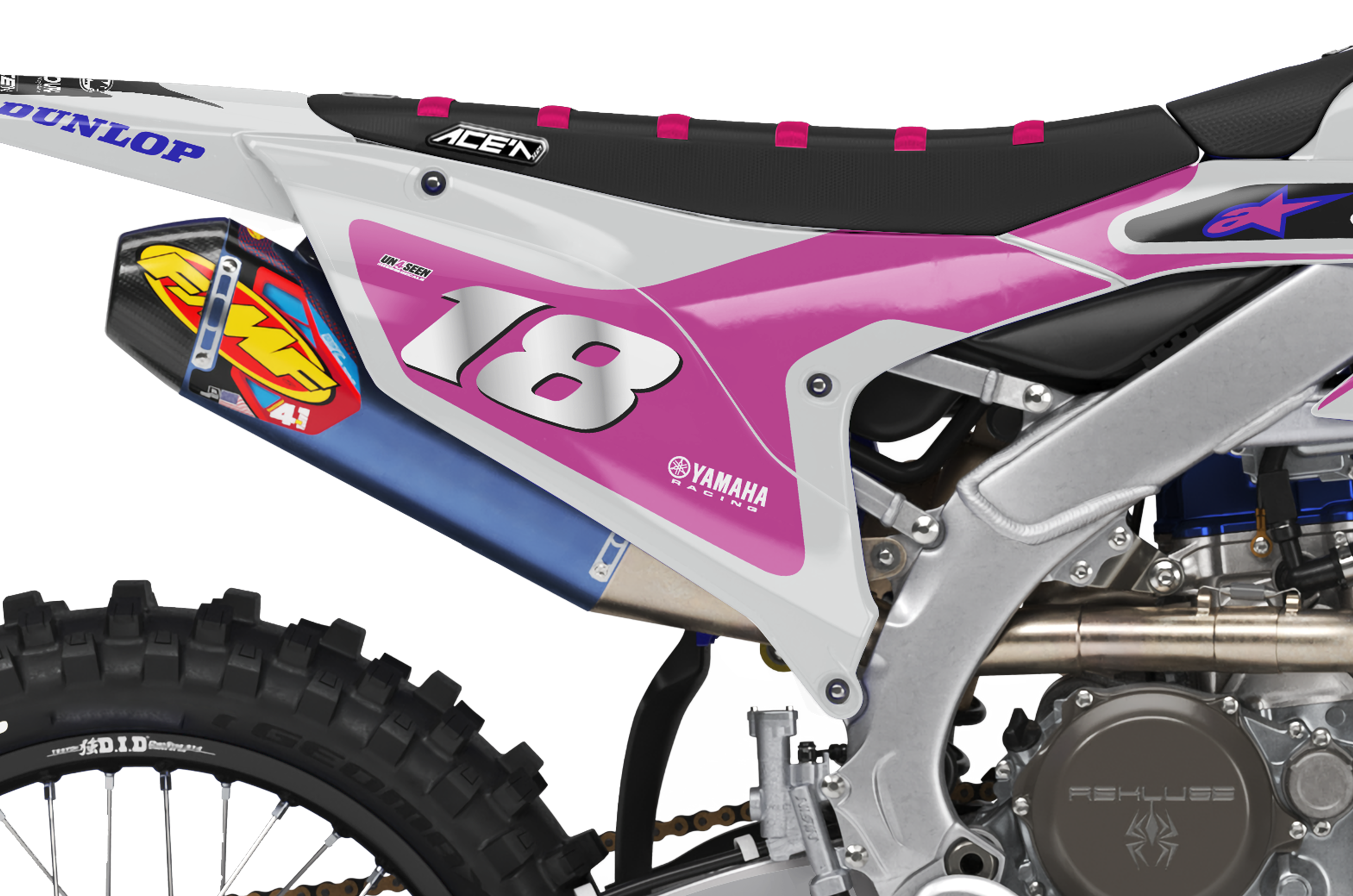 Yamaha Graphics Kit - Fluid Grid Pink