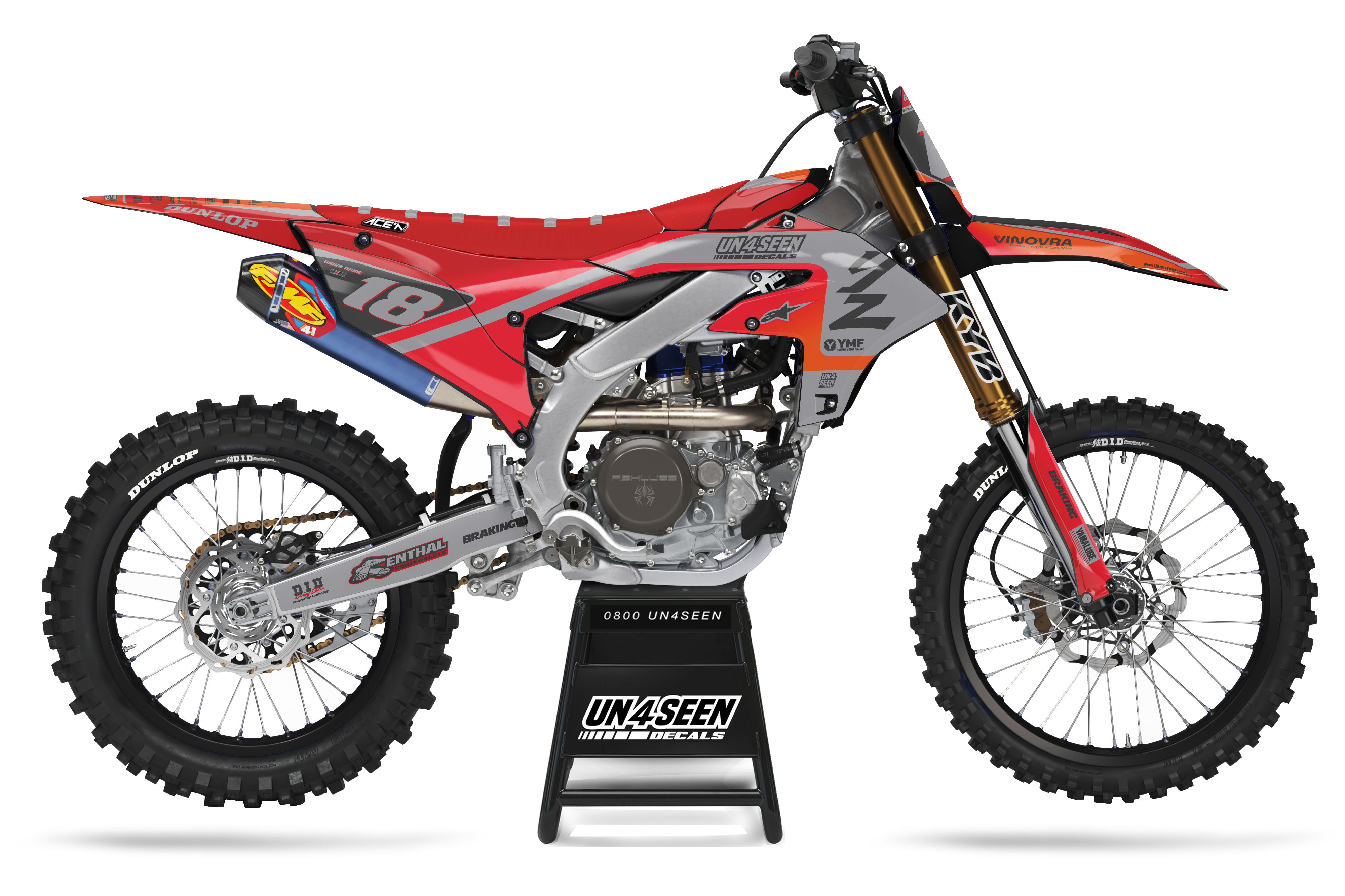 Yamaha Graphics Kit - Racer Portyl Red