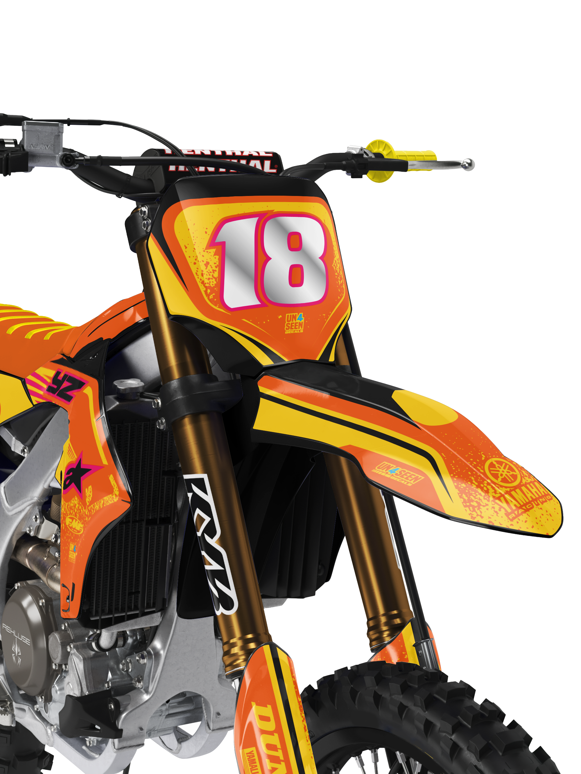 Yamaha Graphics Kit - Techstar Nomur Orange Pink