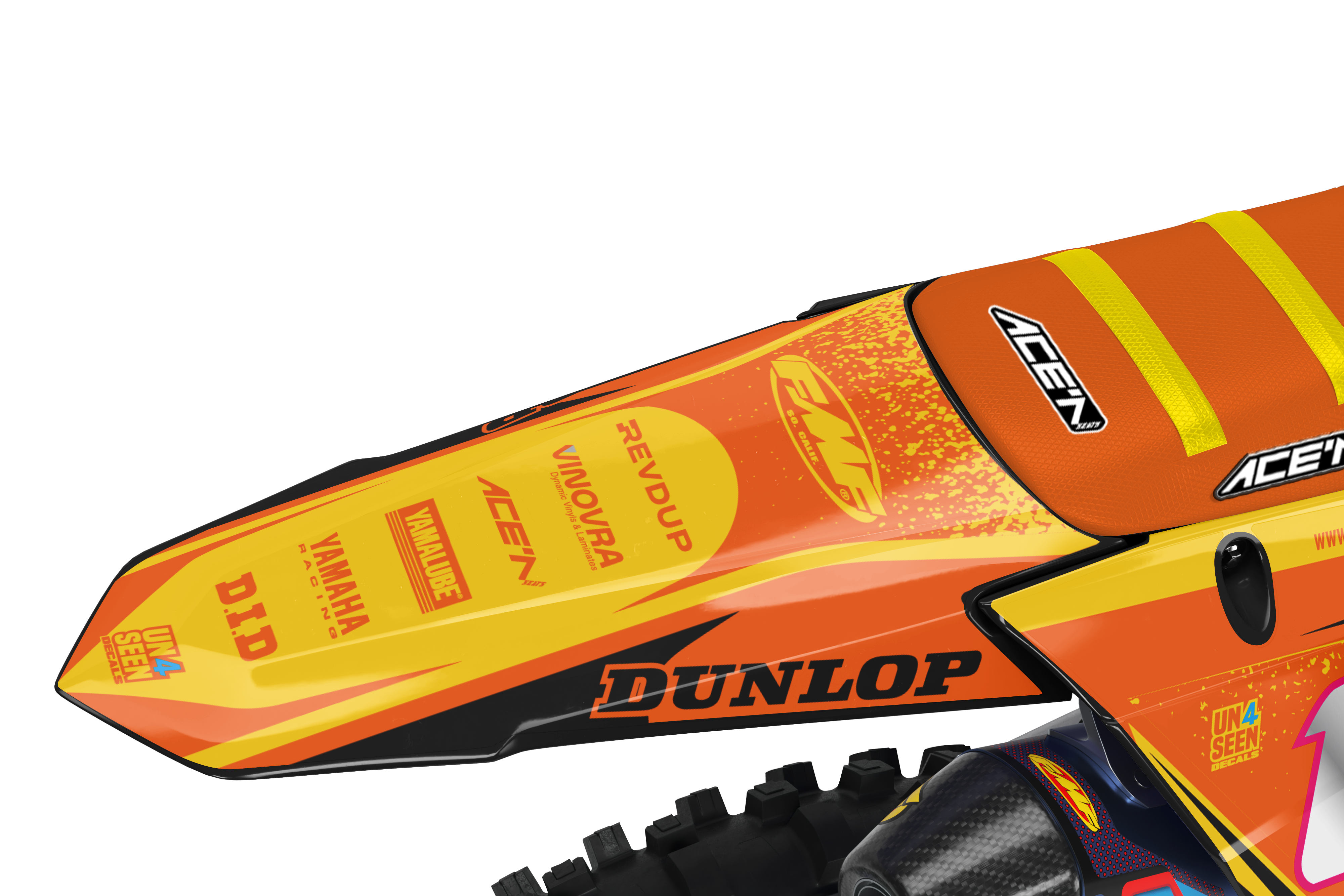 Yamaha Graphics Kit - Techstar Nomur Orange Pink