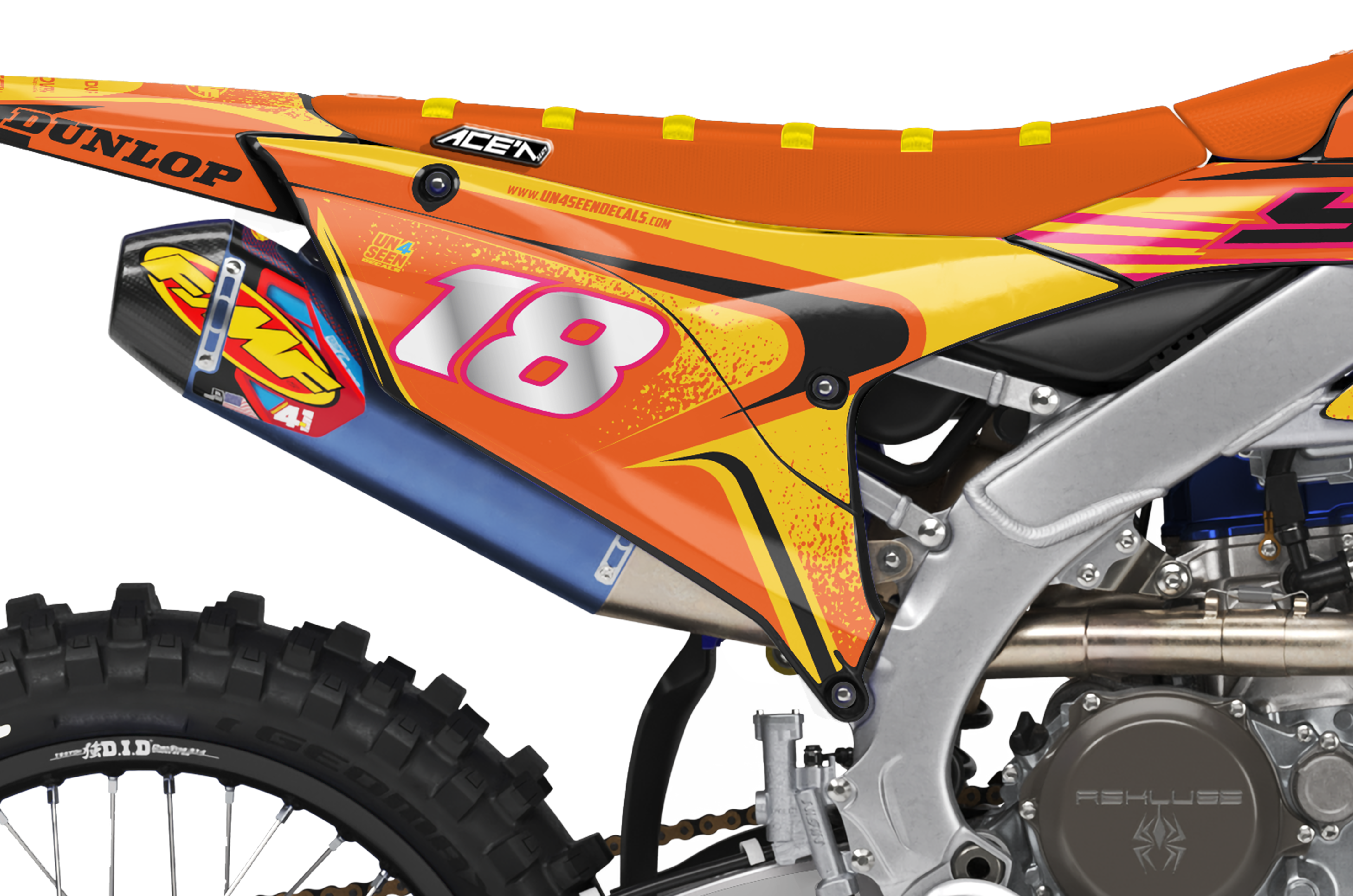 Yamaha Graphics Kit - Techstar Nomur Orange Pink