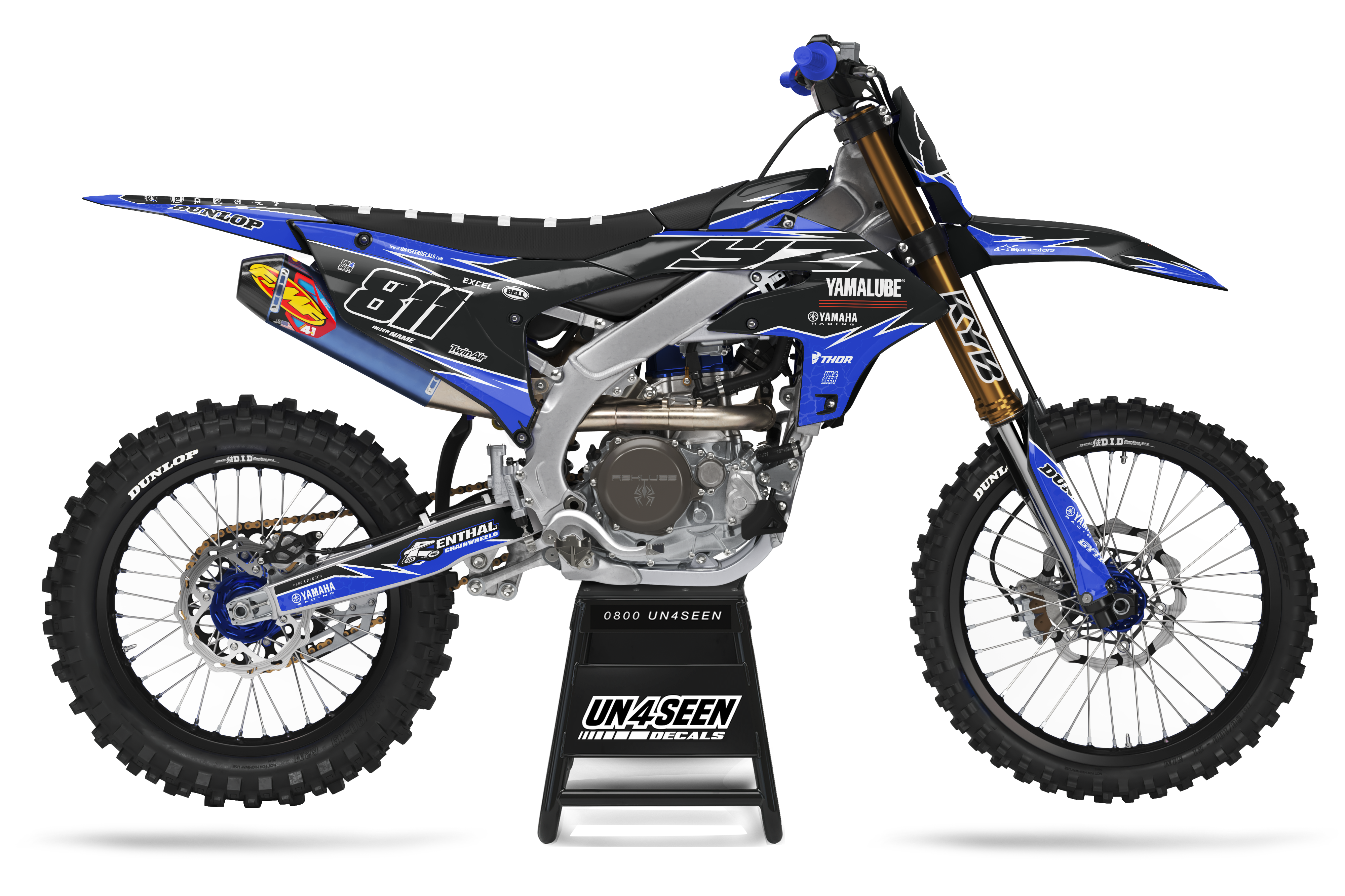 Yamaha Graphics Kit - Cracked Blue