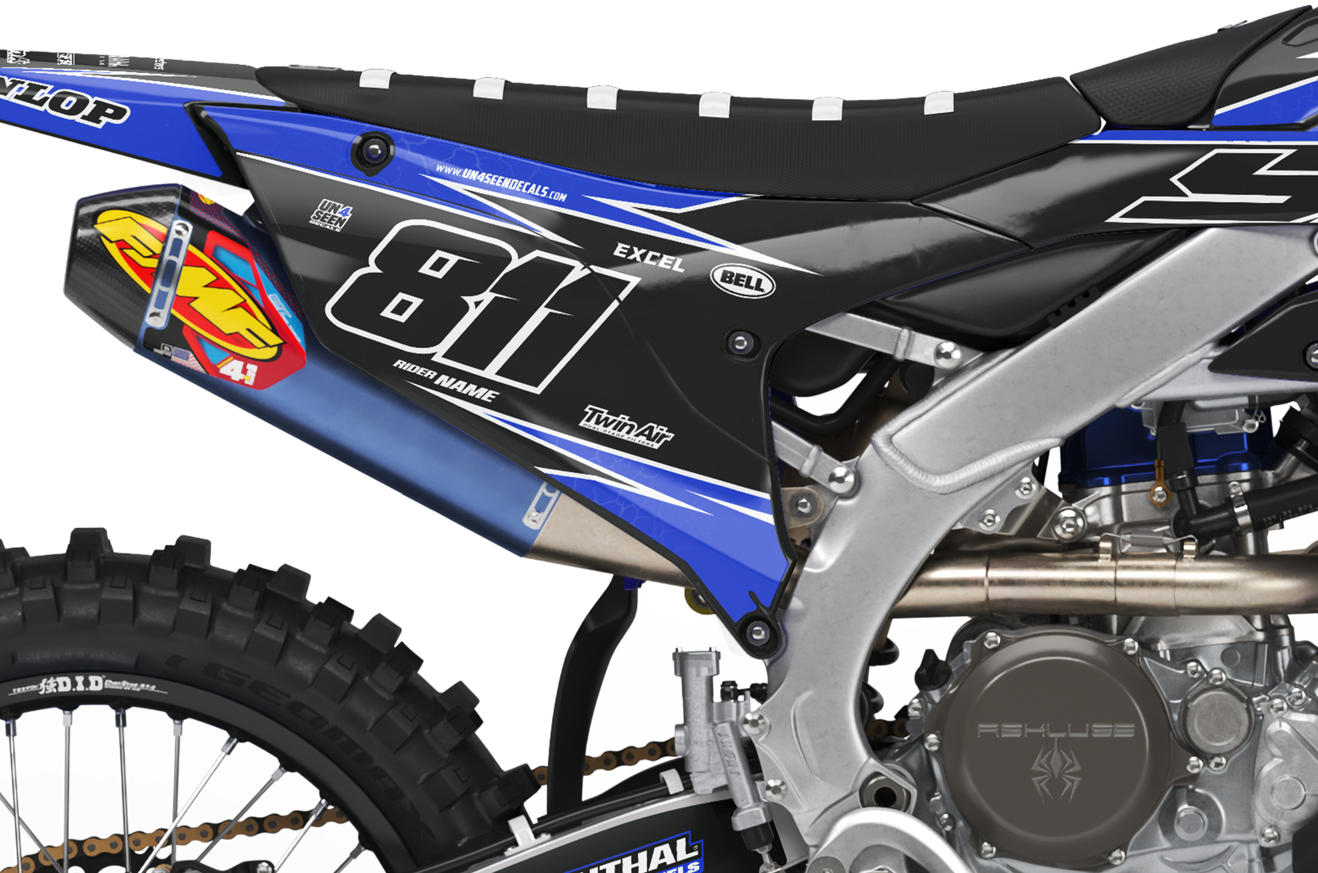 Yamaha Graphics Kit - Cracked Blue