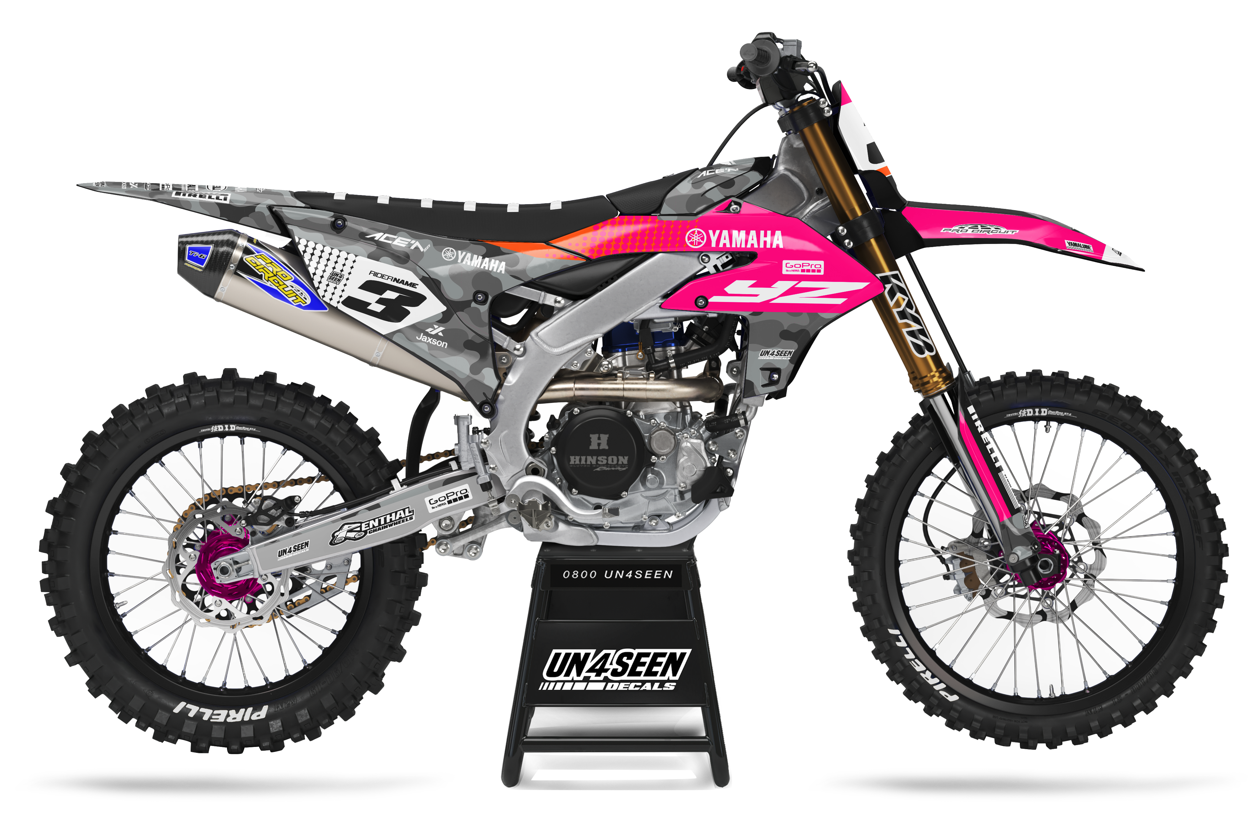 Yamaha Graphics Kit - Camo D Pink