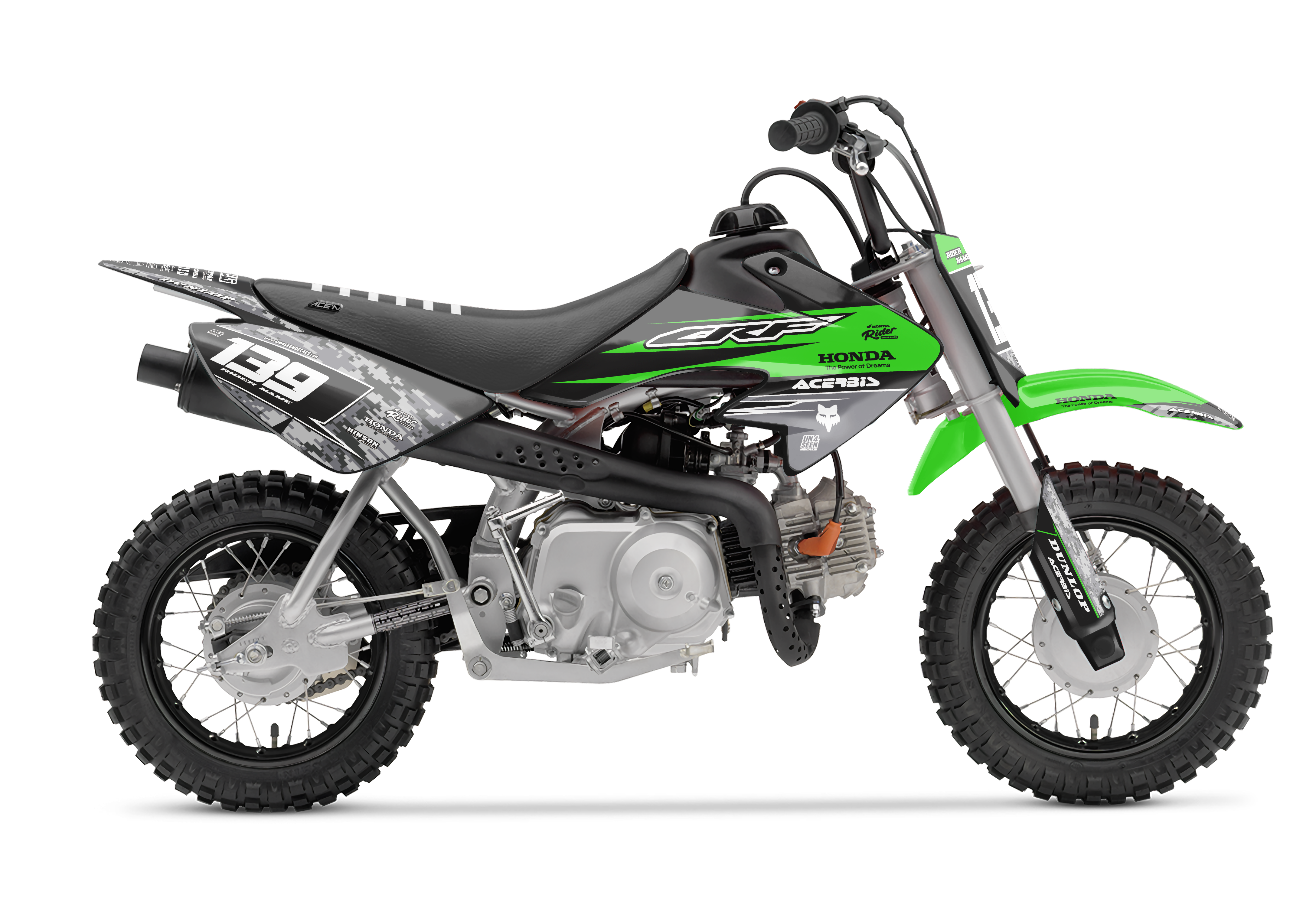 Crf50 Graphics Kit - Robotic Green