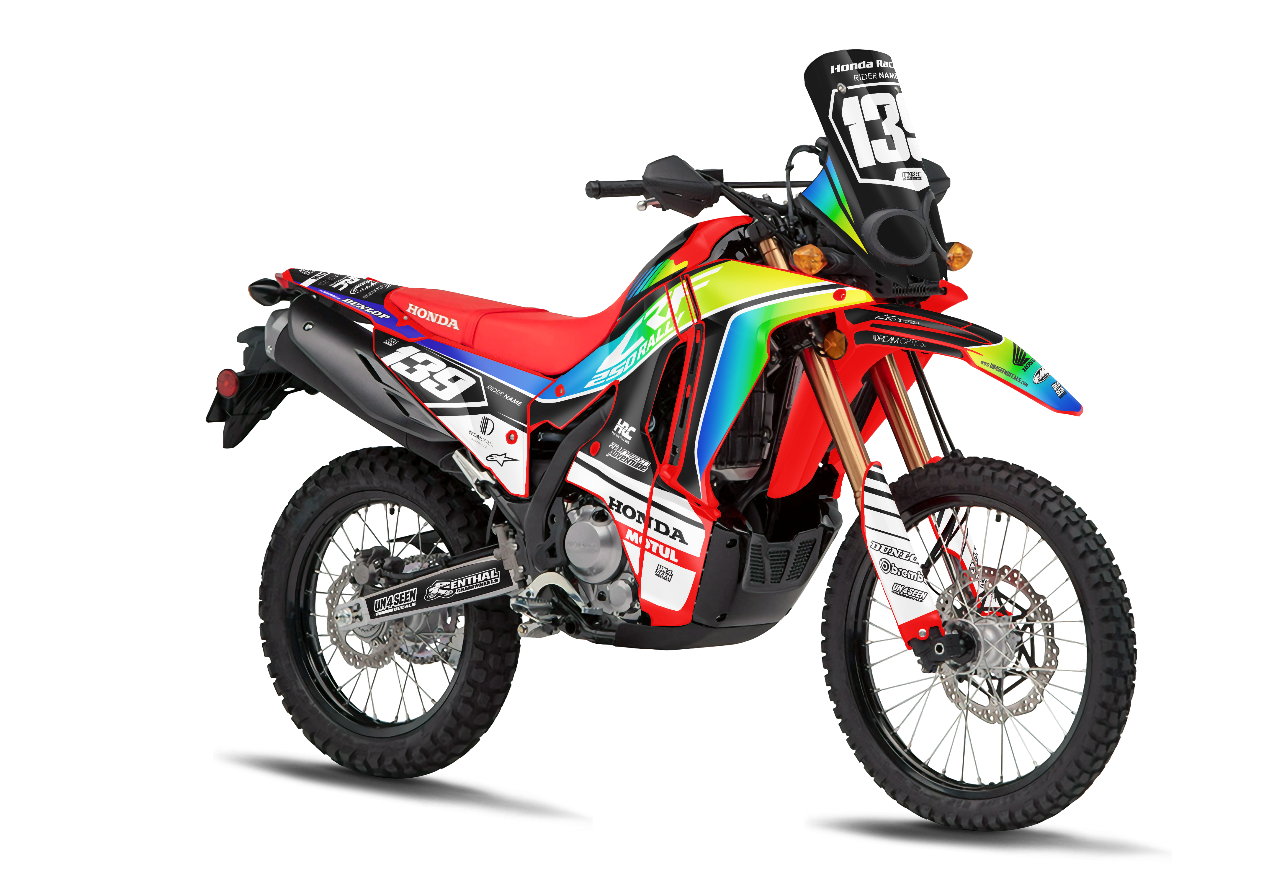 Honda CRF300L Rally Graphics Kit - Flows