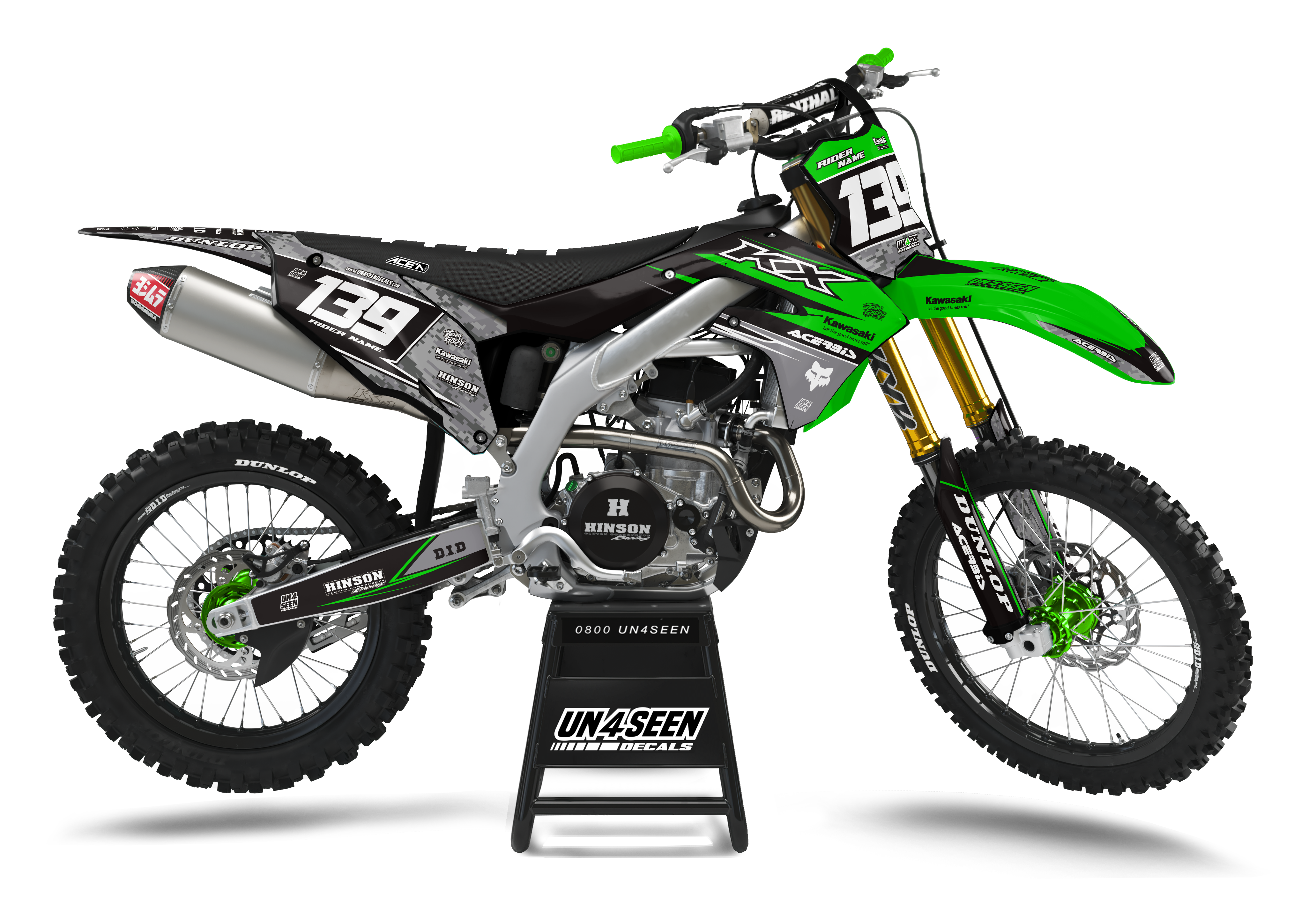 Kawasaki Graphics Kit - Robotic Green