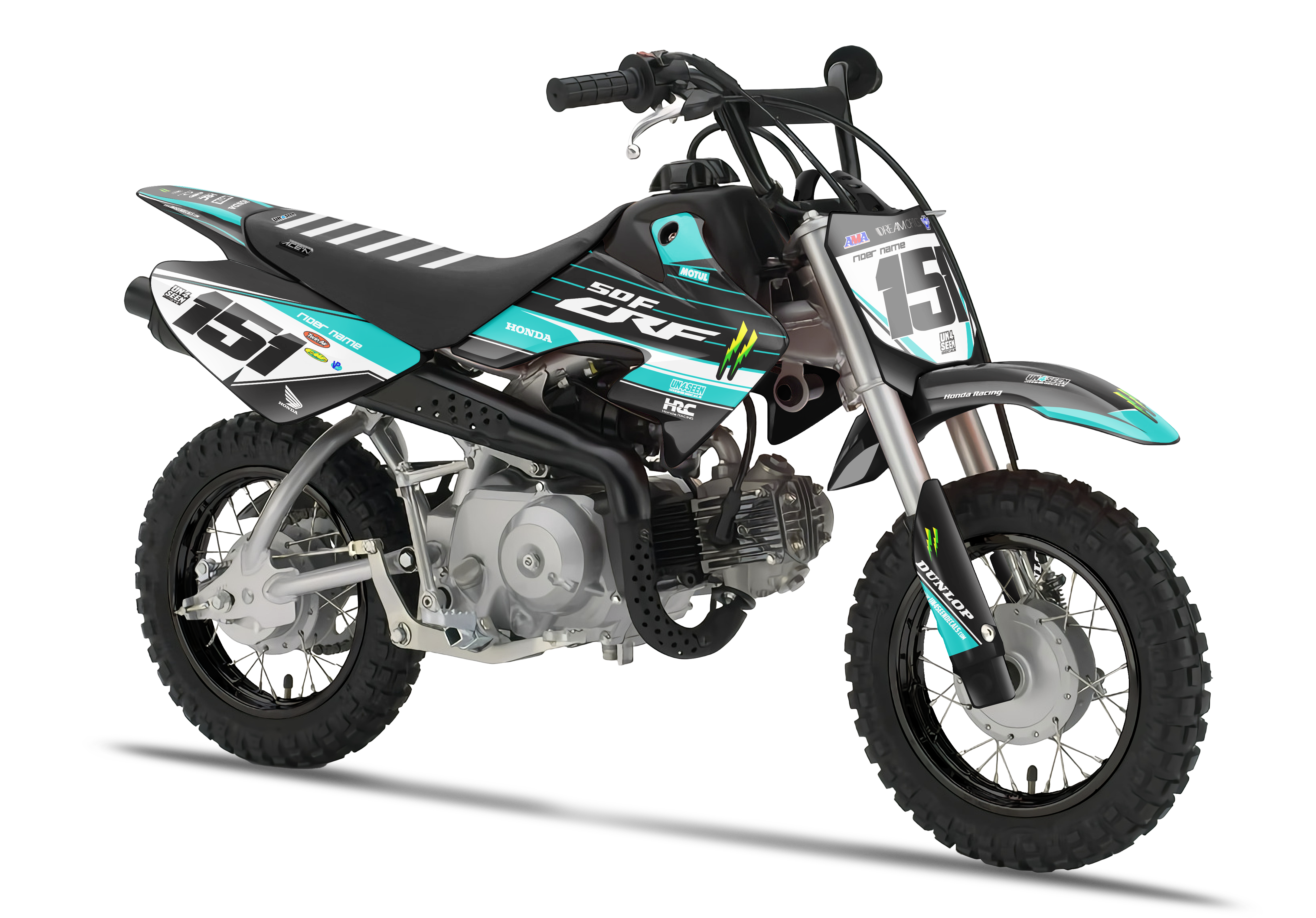 Crf50 Graphics Kit - Fork Aqua