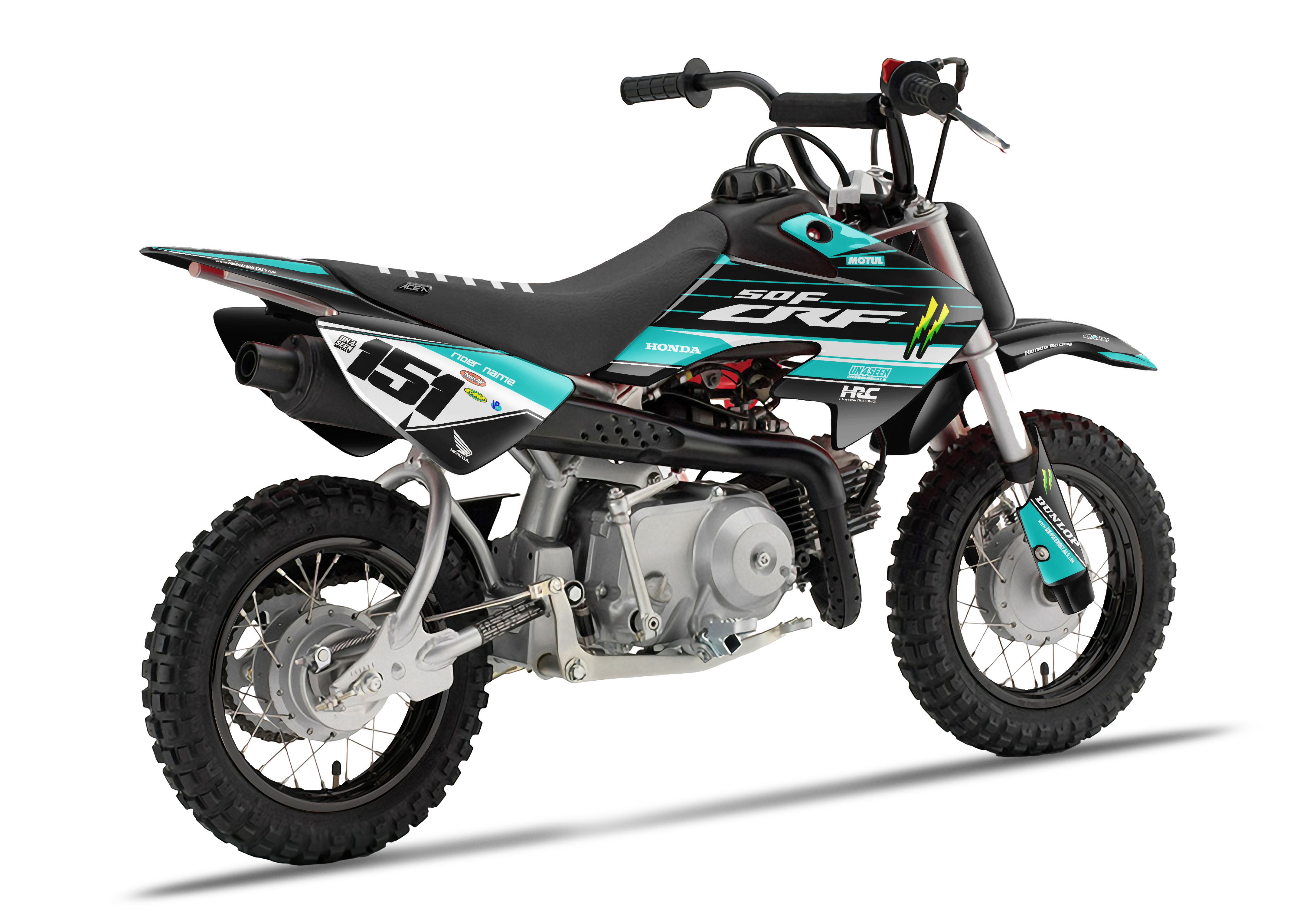 Crf50 Graphics Kit - Fork Aqua