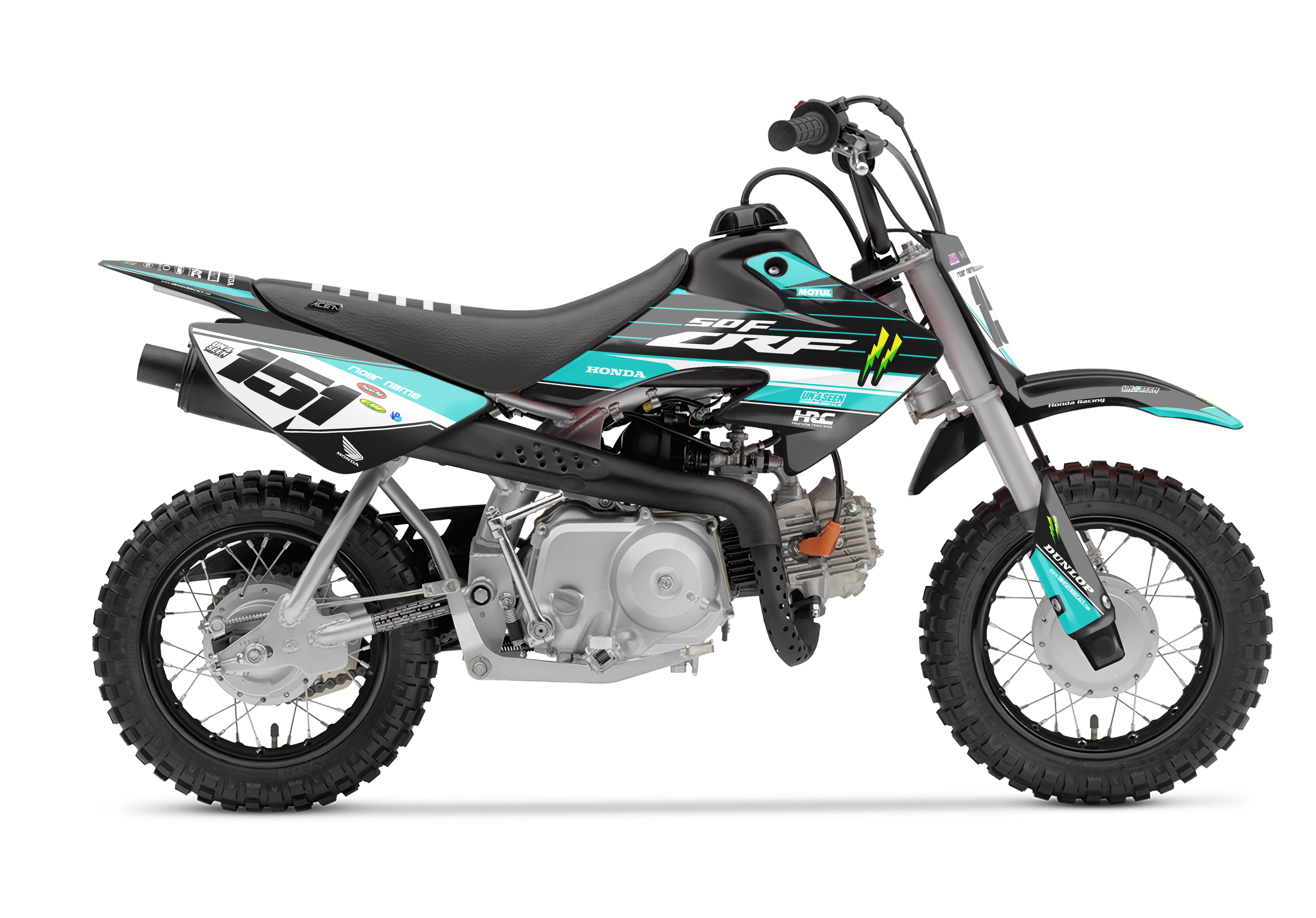 Crf50 Graphics Kit - Fork Aqua