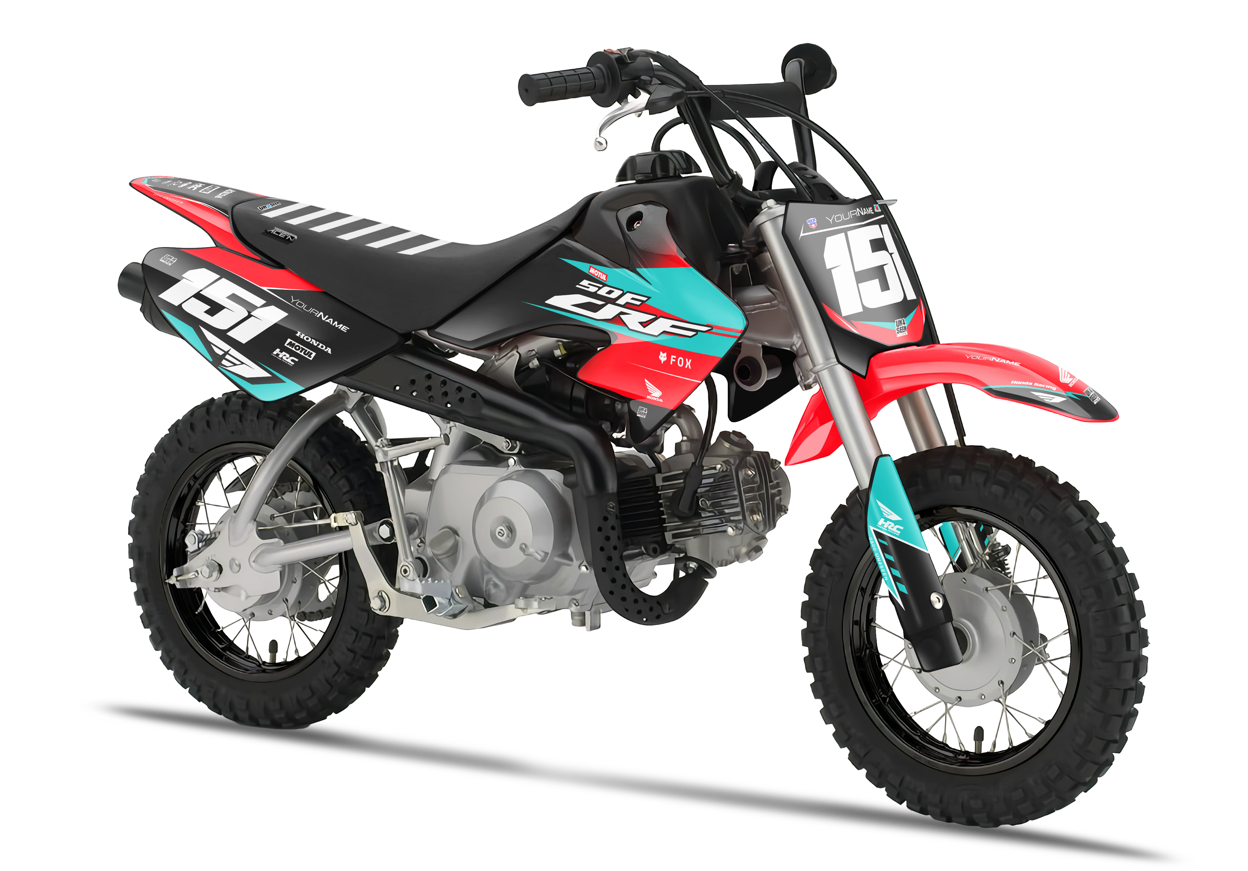 Crf50 Graphics Kit - Spider Aqua