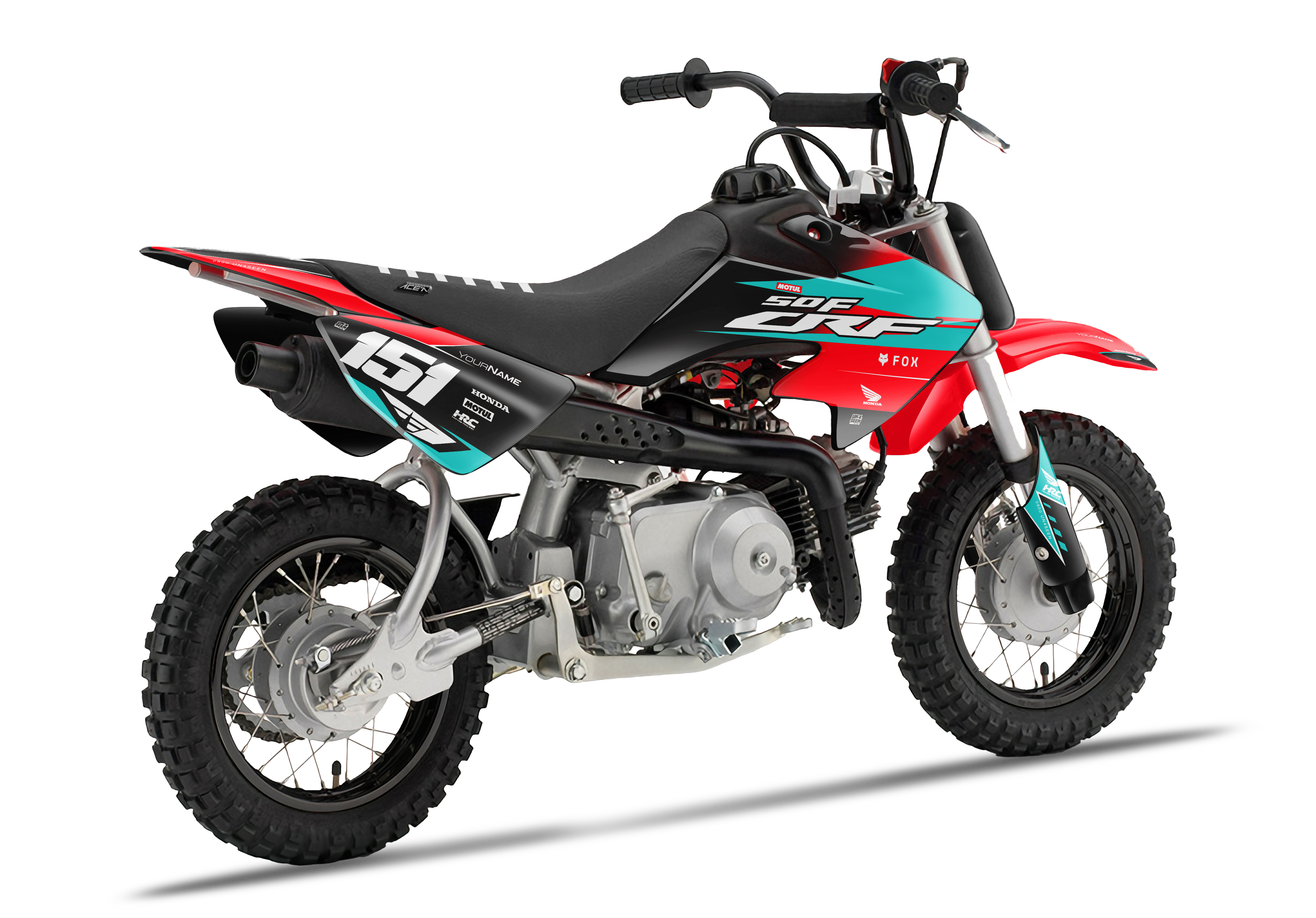 Crf50 Graphics Kit - Spider Aqua