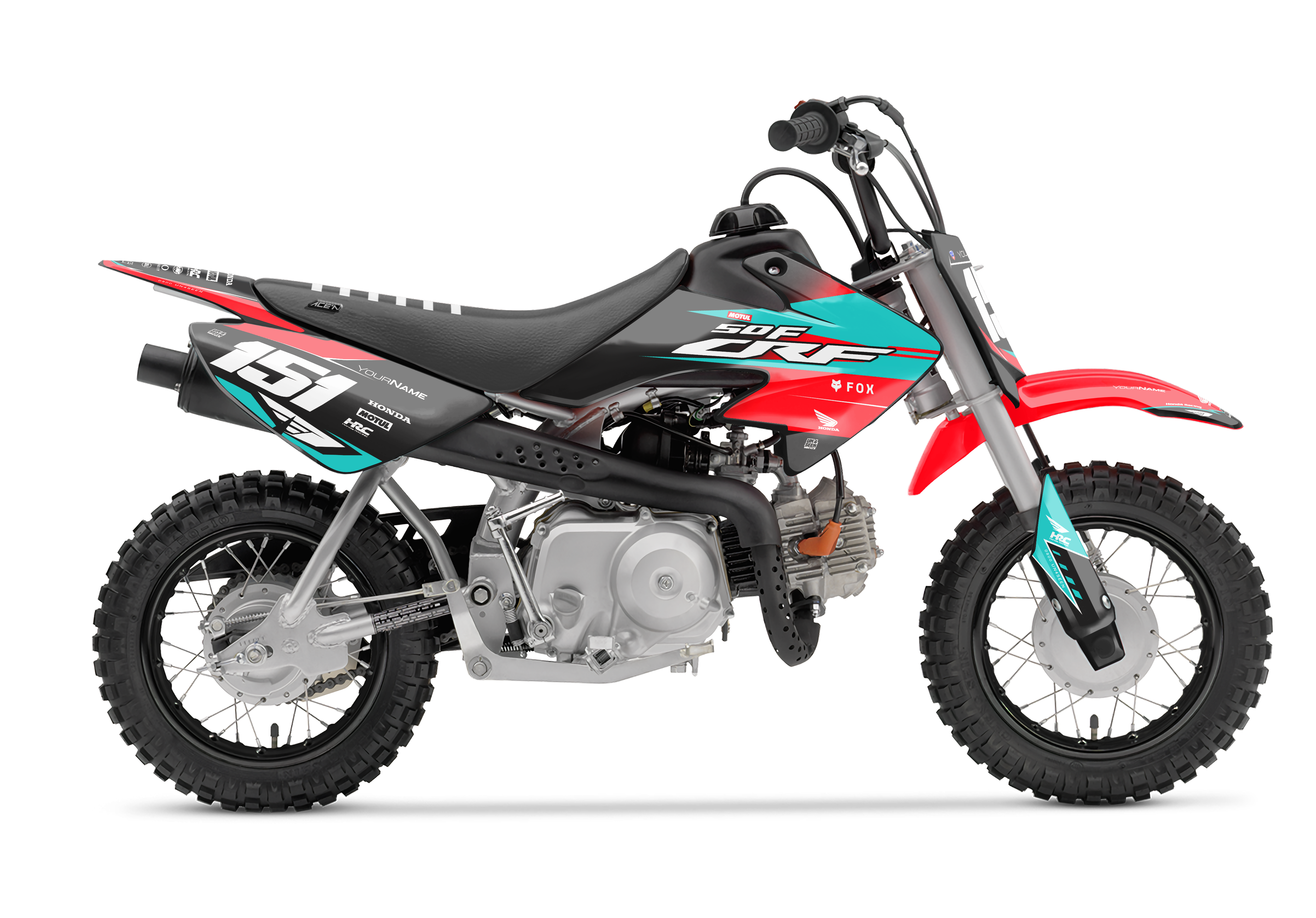 Crf50 Graphics Kit - Spider Aqua