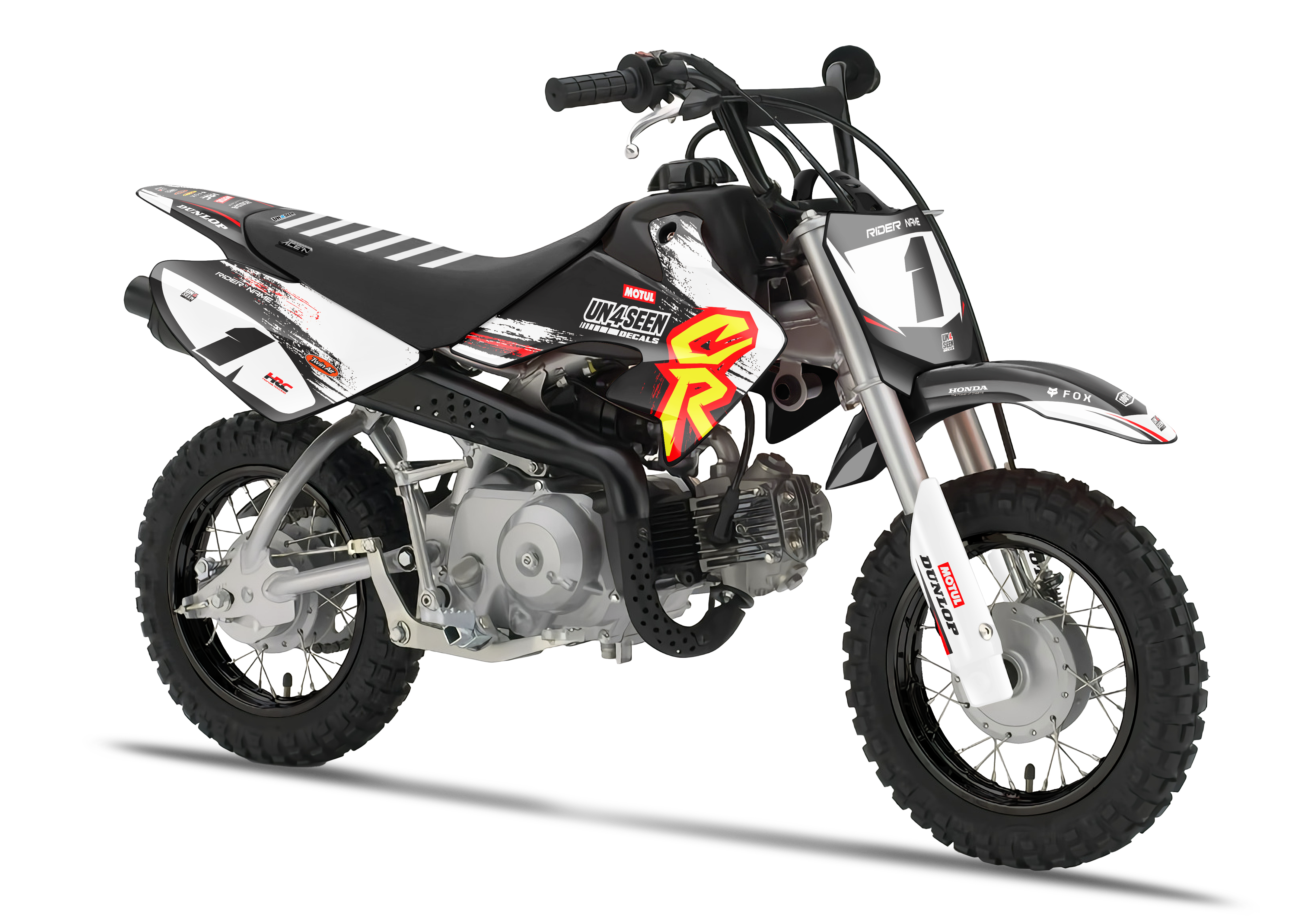 Crf50 Graphics Kit - Retro 94 Tweaked Yellow
