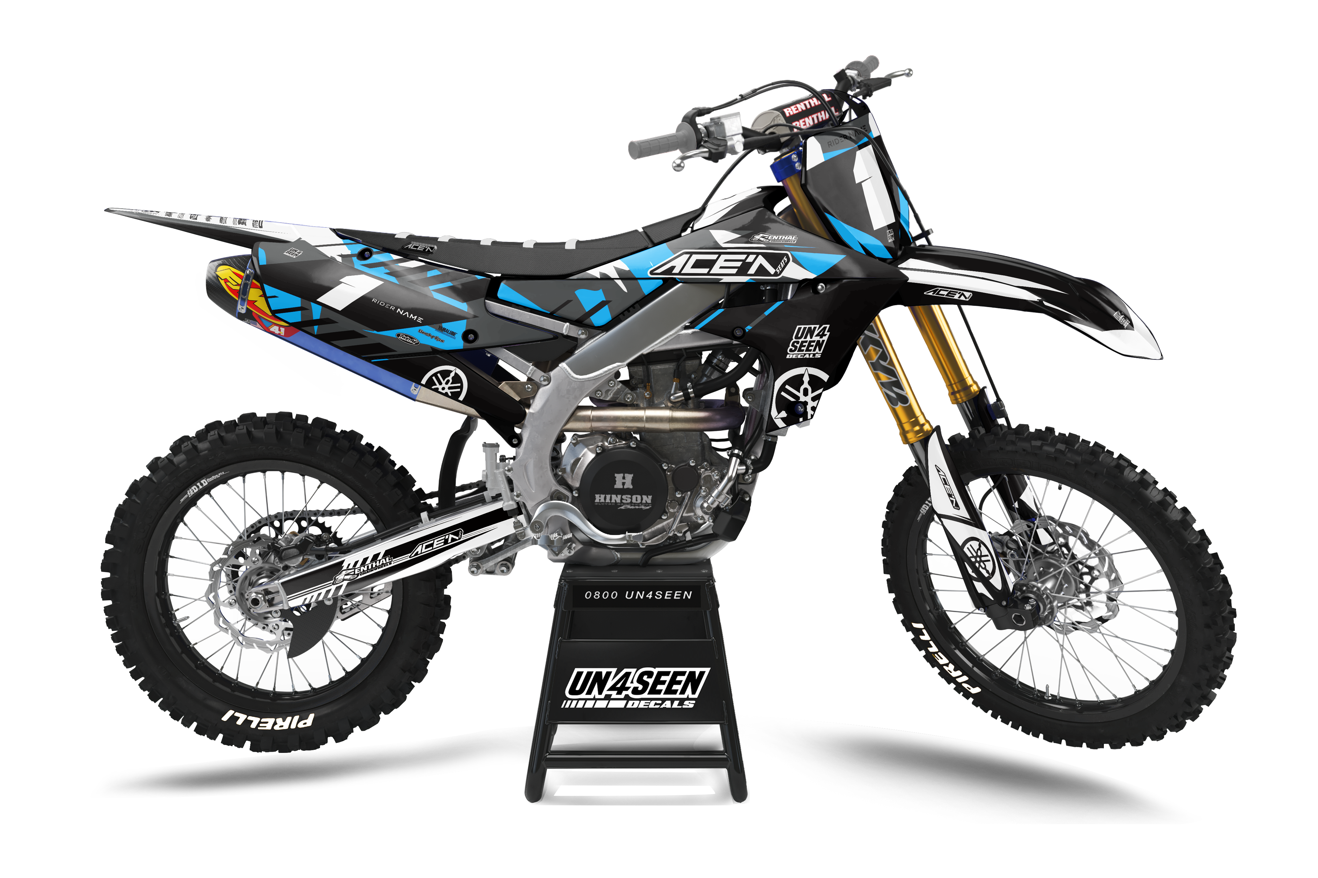 Yamaha Graphics Kit - Camo Blackout Cyan