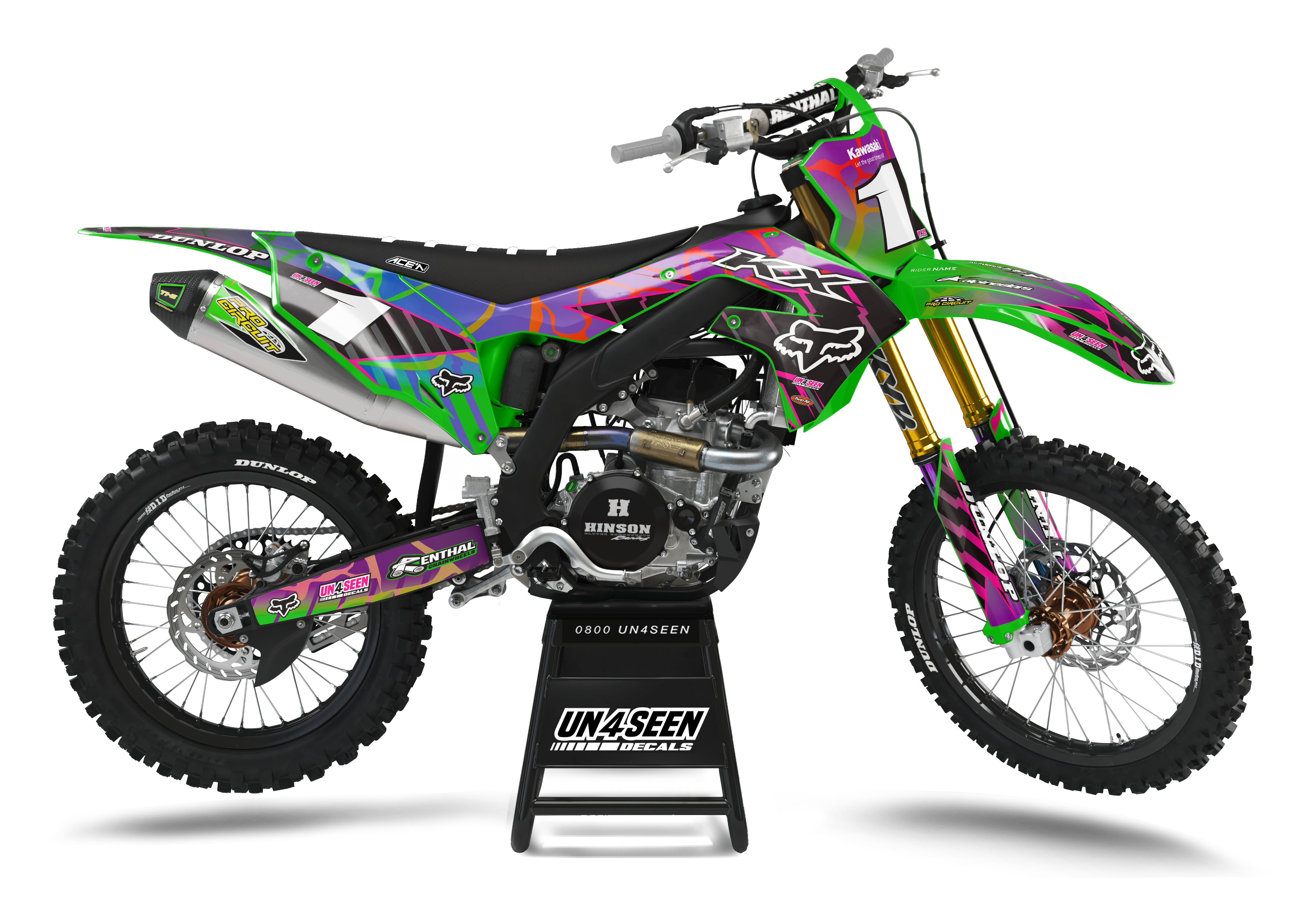 Kawasaki Graphics Kit - Shock Pinks