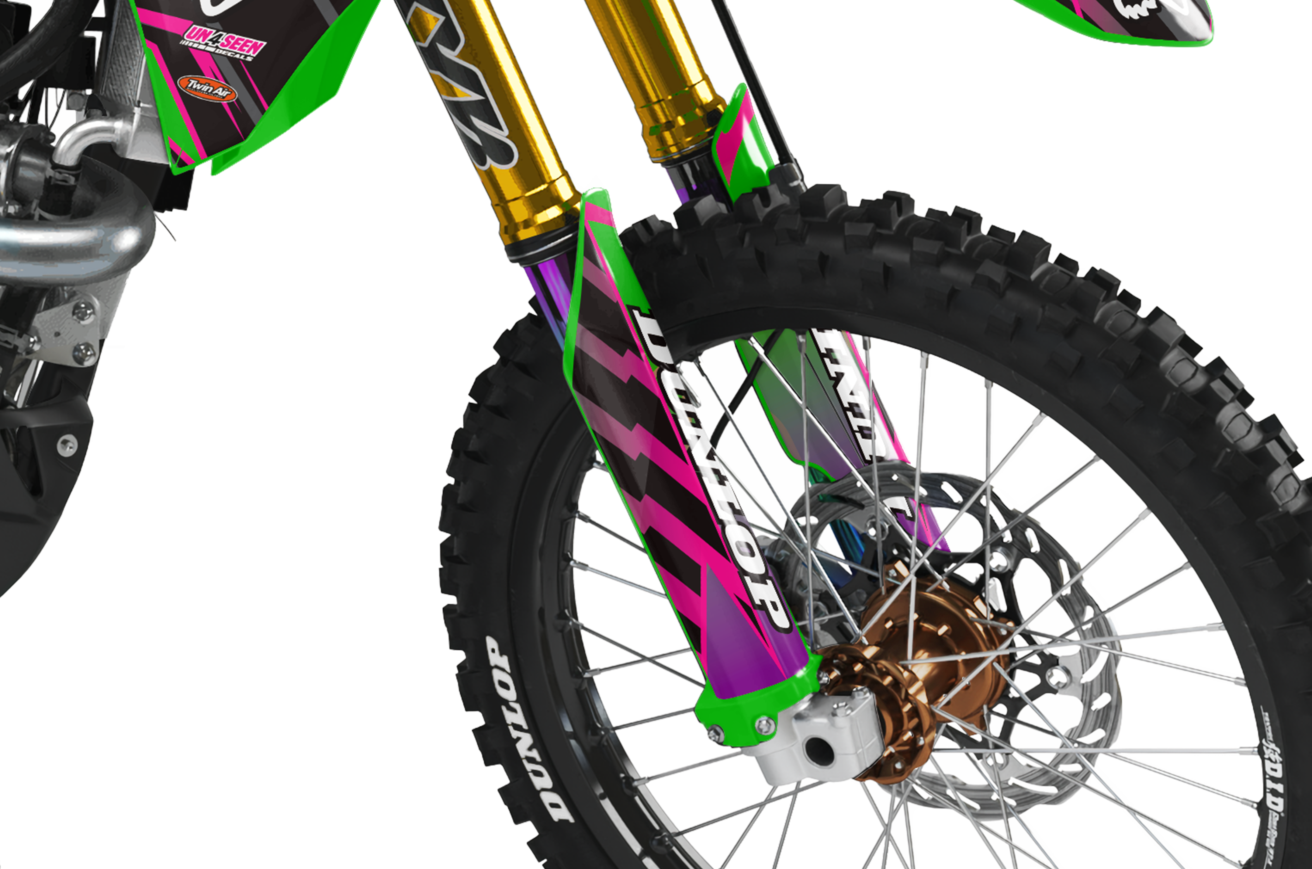 Kawasaki Graphics Kit - Shock Pinks