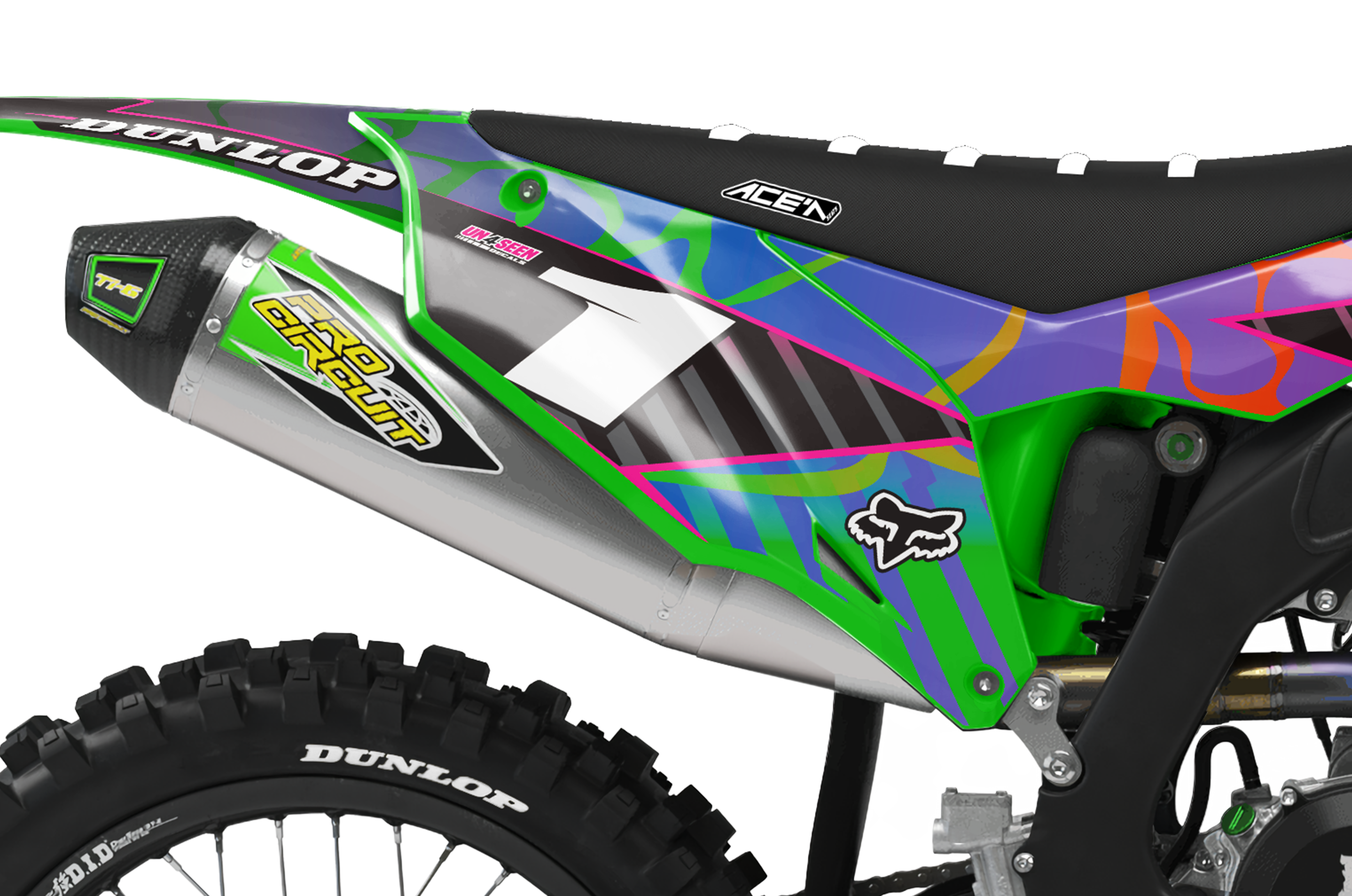 Kawasaki Graphics Kit - Shock Pinks