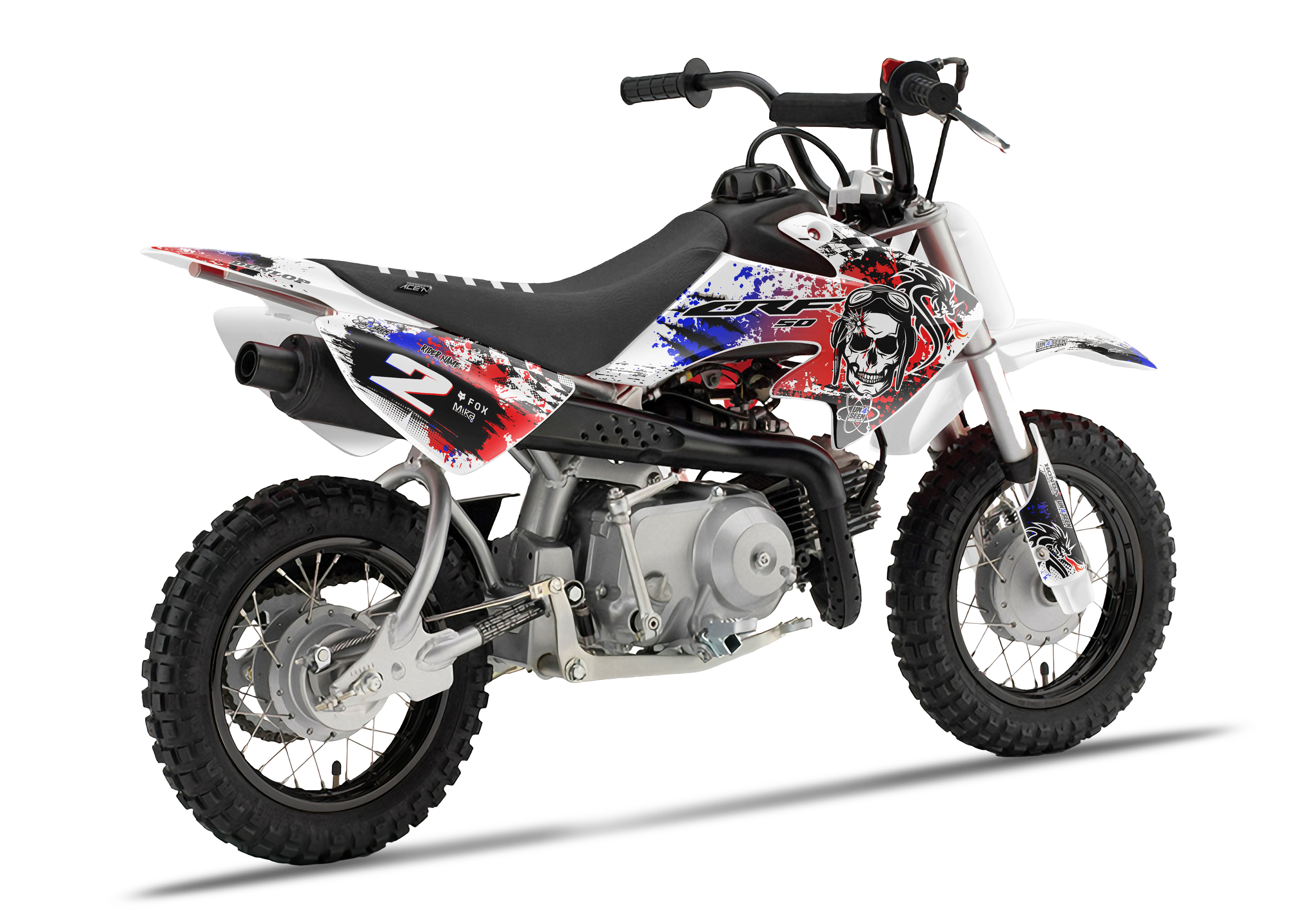 Crf50 Graphics Kit - Skulls Red