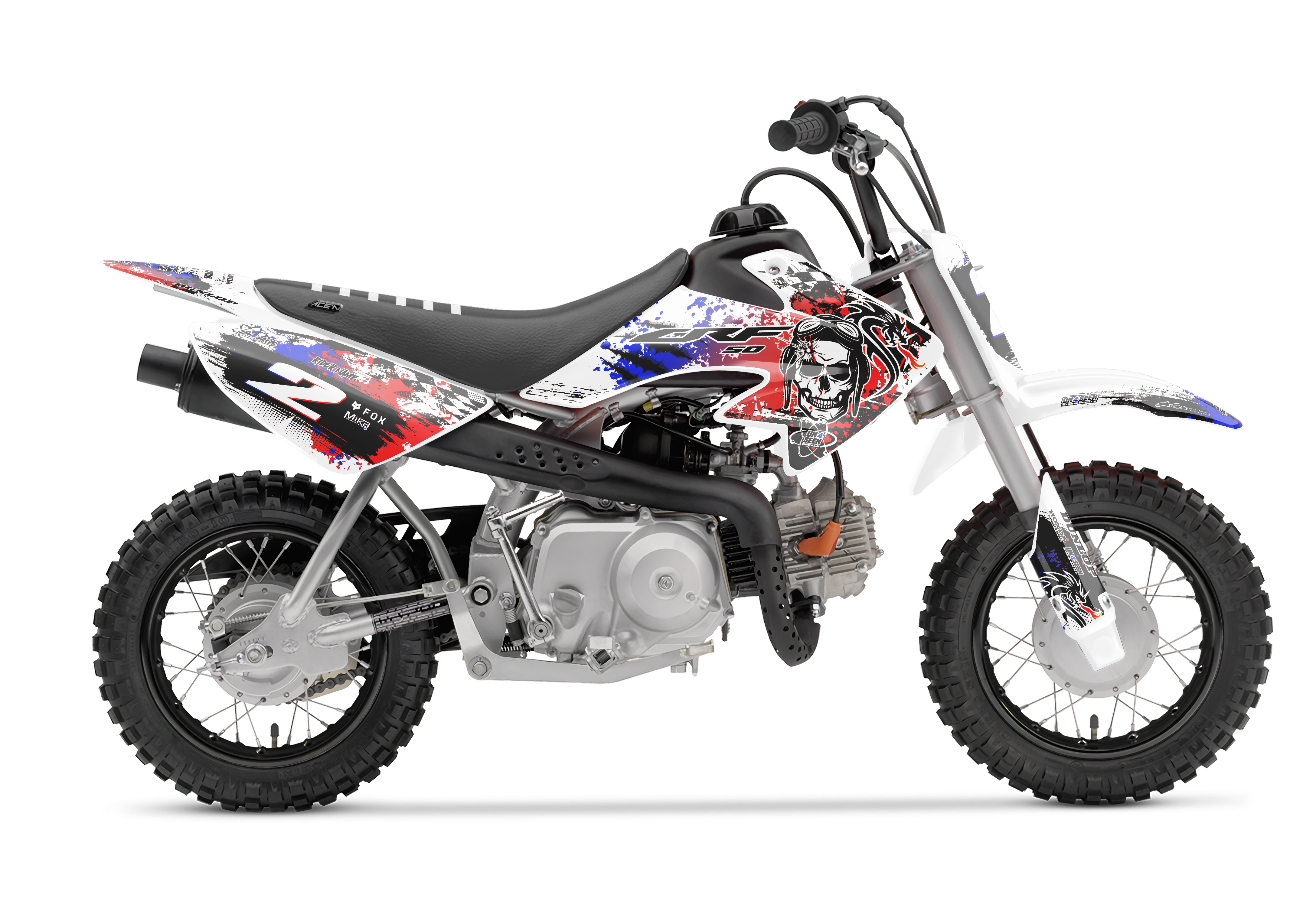Crf50 Graphics Kit - Skulls Red
