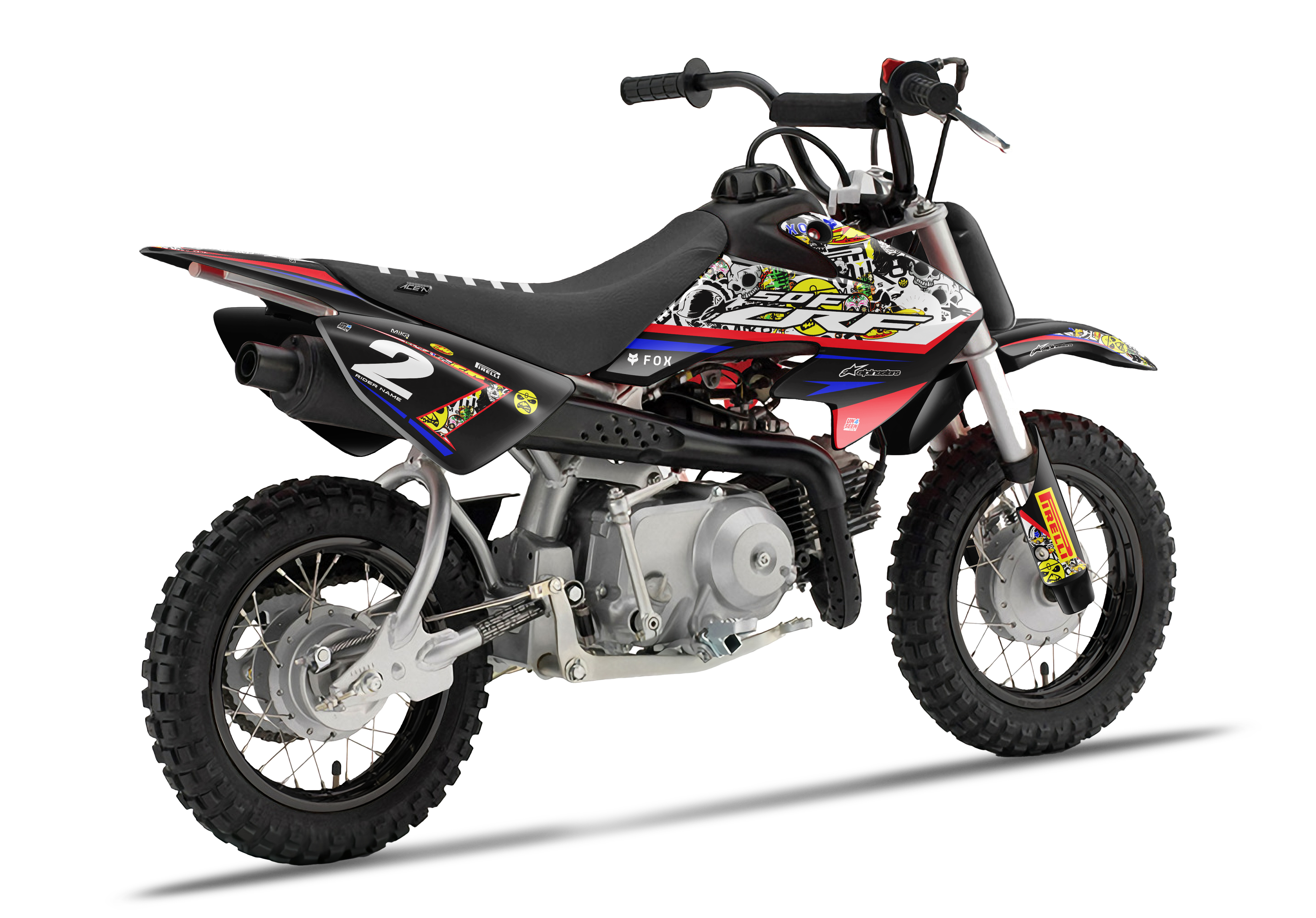 Crf50 Graphics Kit - Sticker Bomb Red